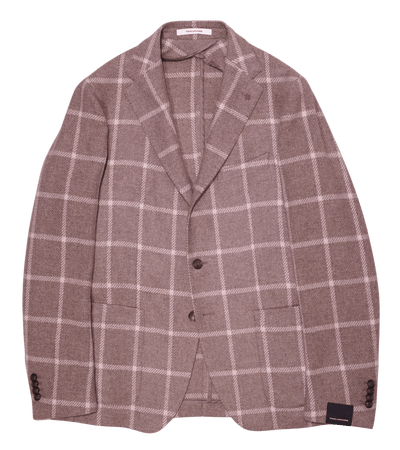 Tagliatore Jacket Windowpane Check Beige