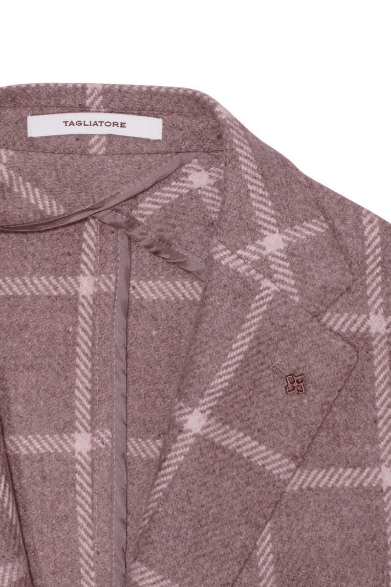 Tagliatore Jacket Windowpane Check Beige