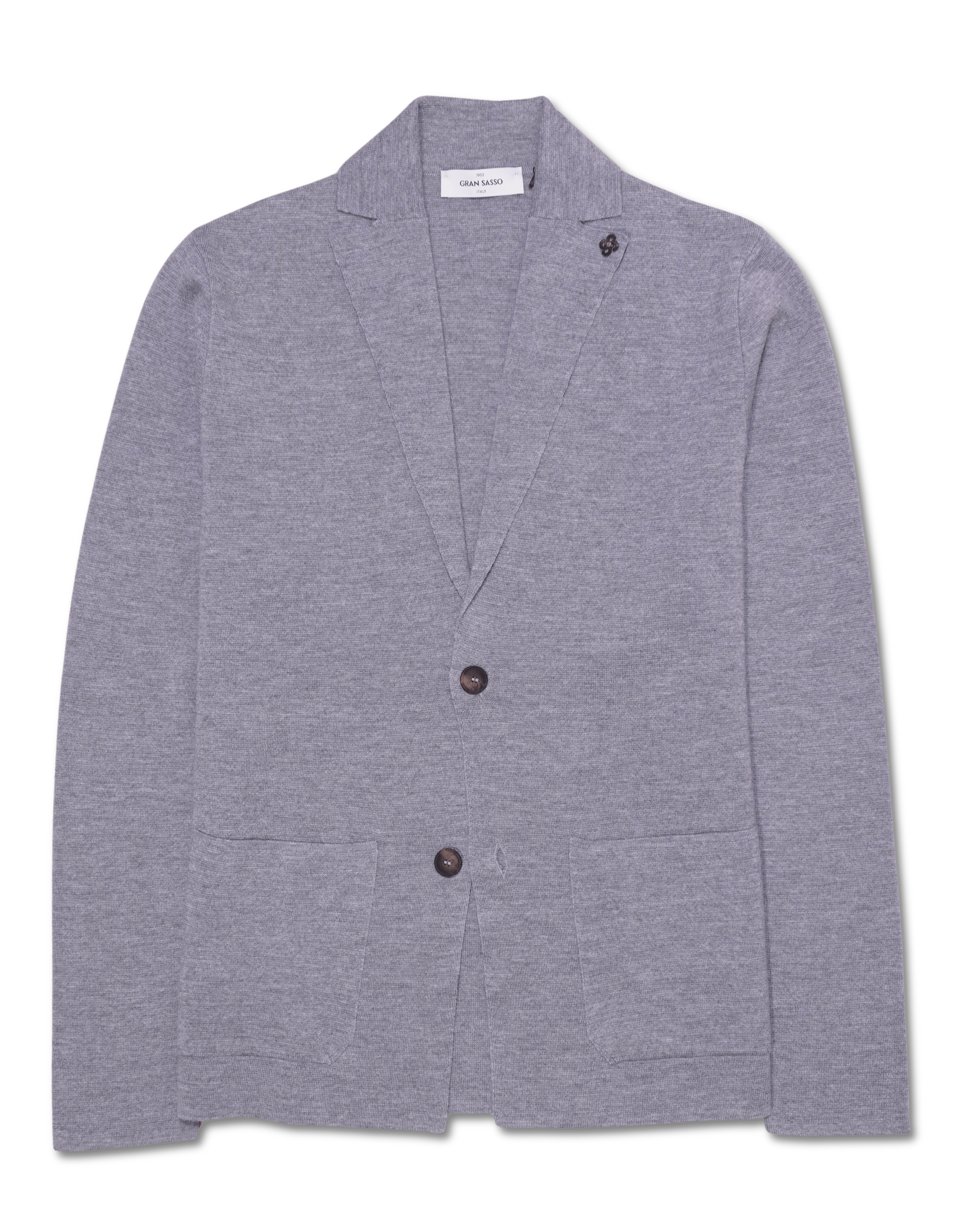 Gran Sasso Milano Knit Blazer Light Grey