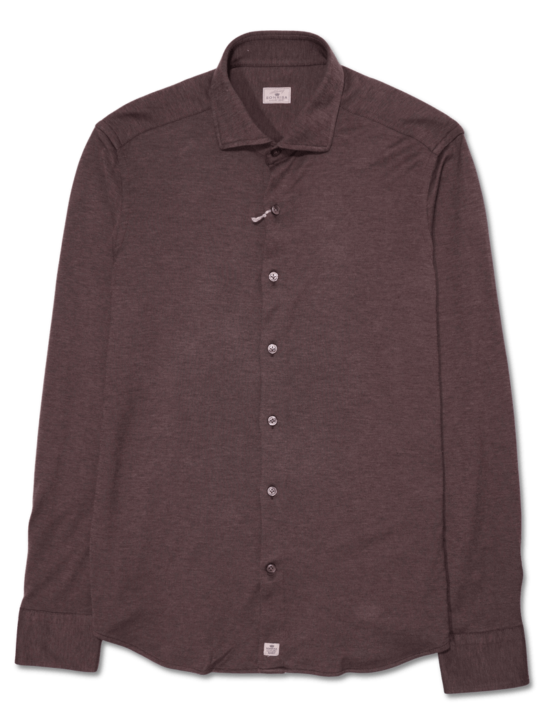 Sonrisa Shirt Lyocell Stretch Jersey Brown