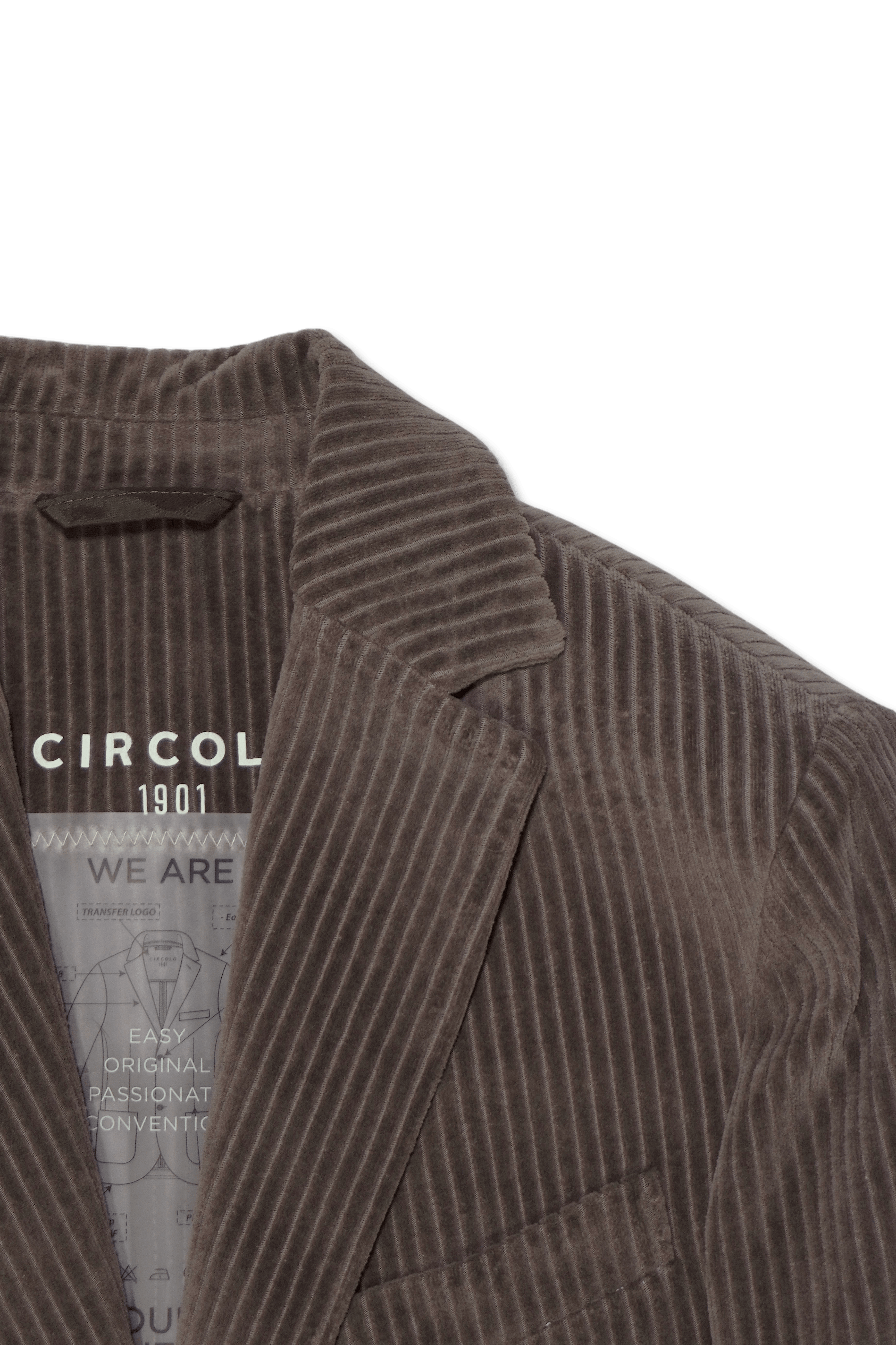Circolo Jacket Wide Corduroy Dark Taupe