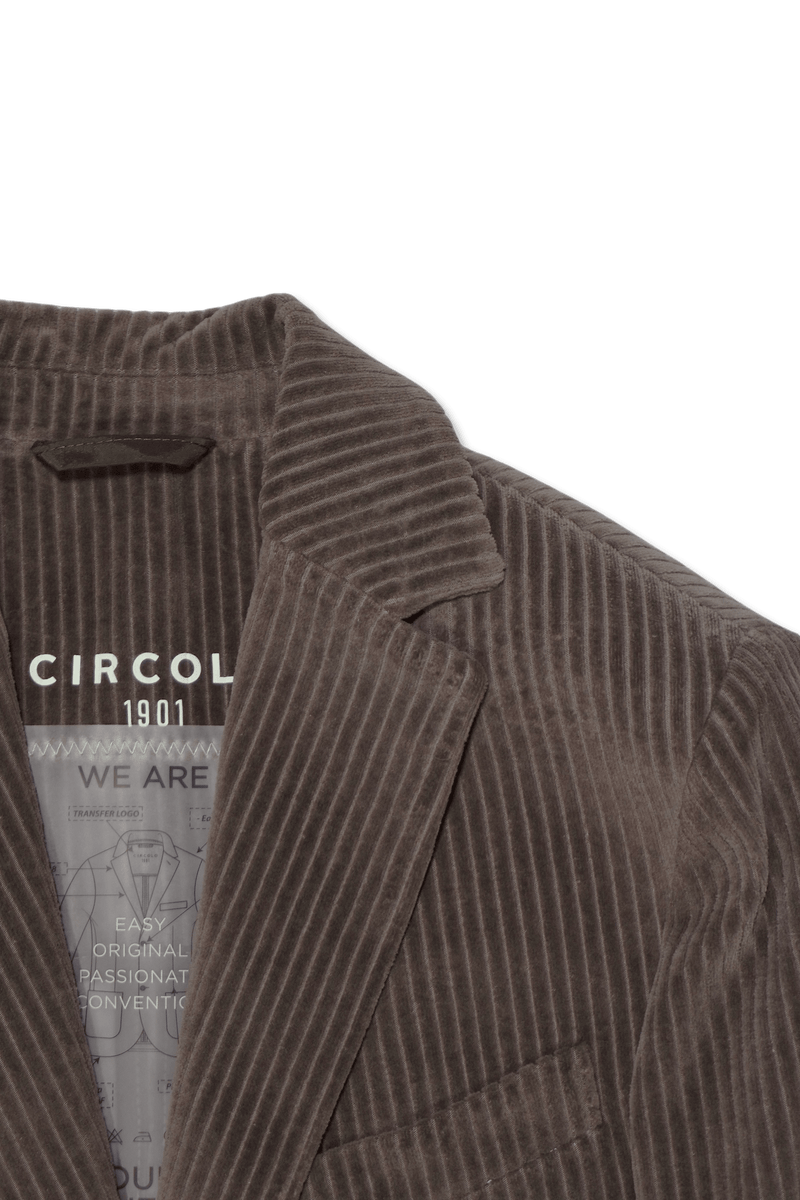 Circolo Jacket Wide Corduroy Dark Taupe