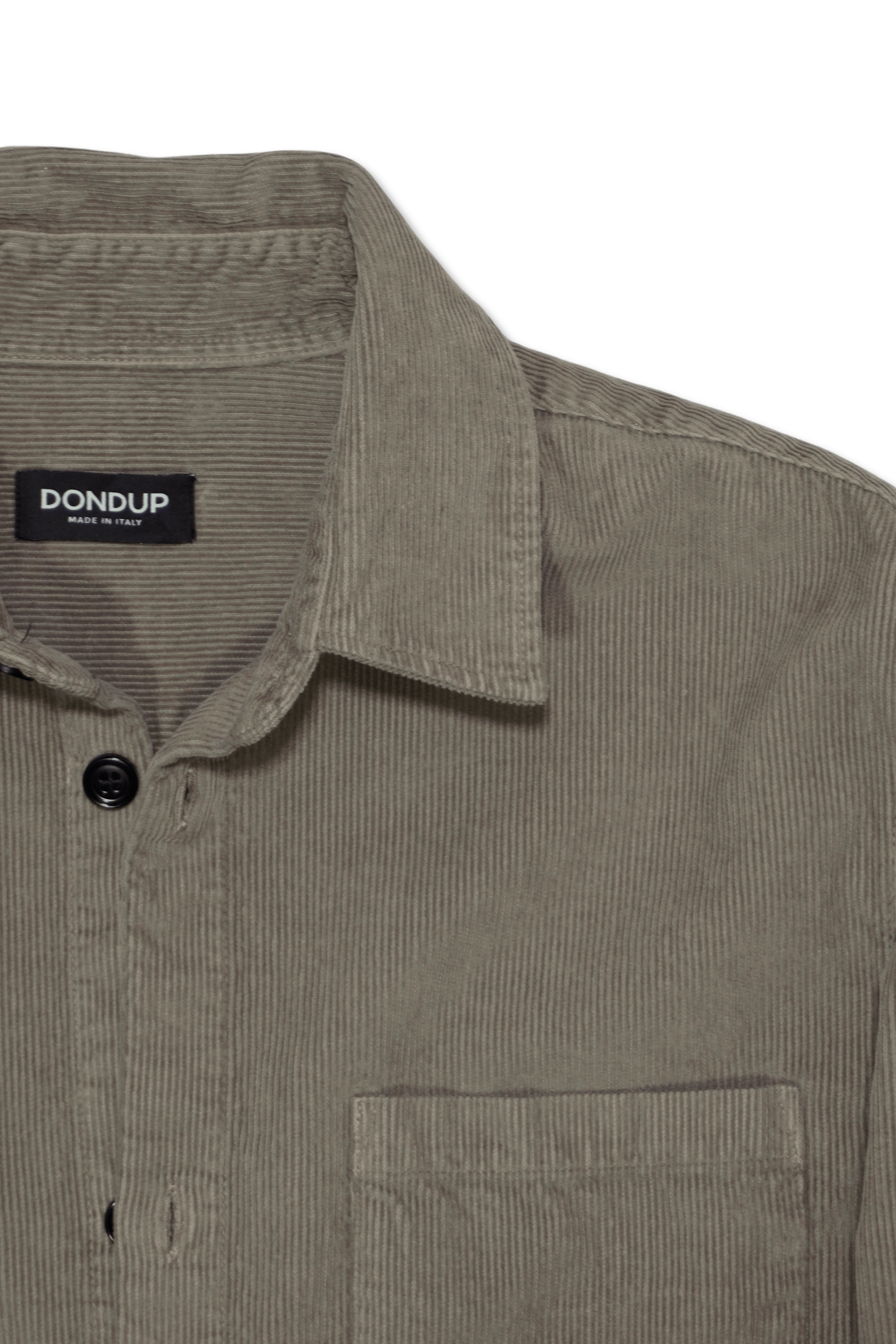 Dondup Fine Corduroy Overshirt Green