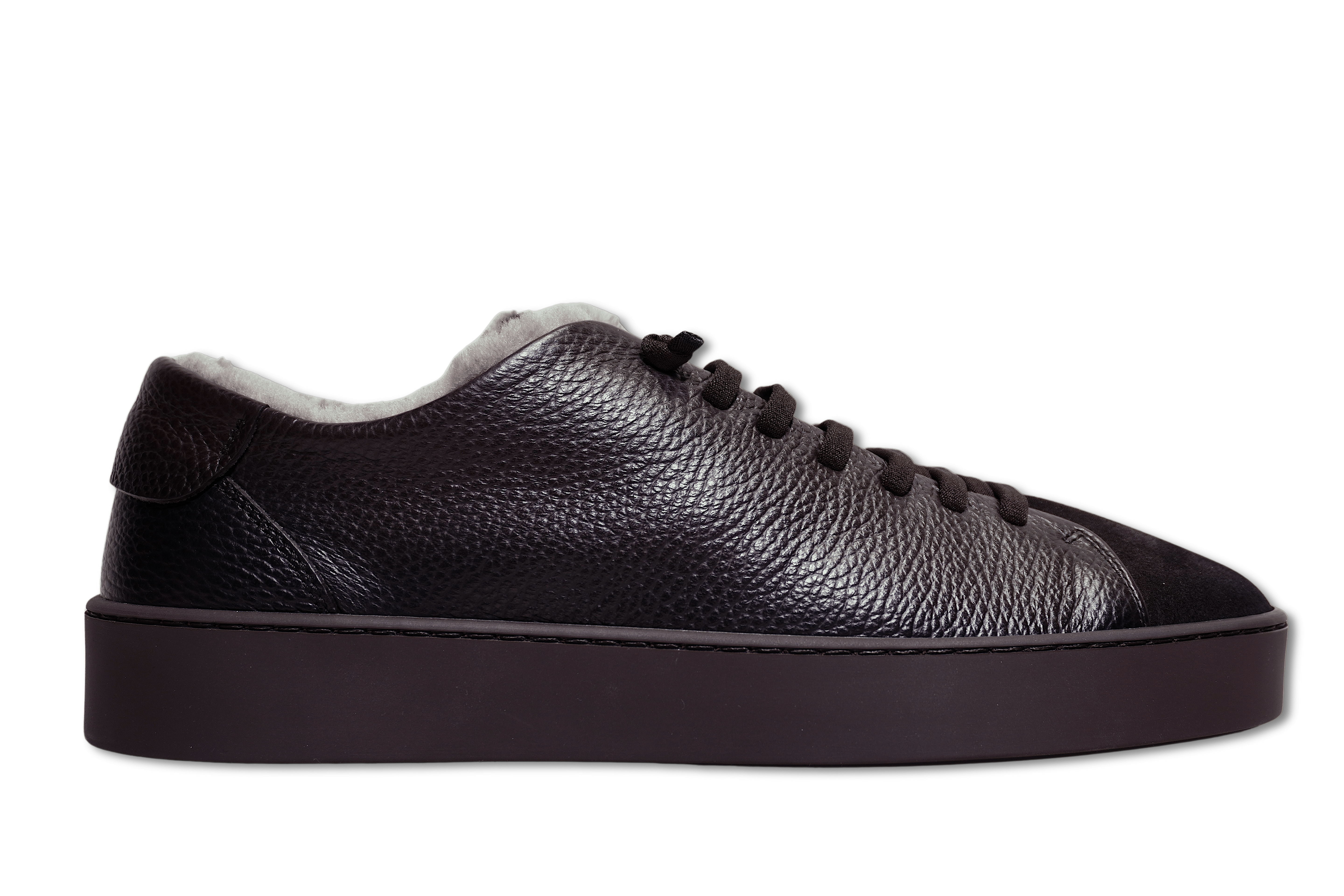 Fabiano Ricci Shearling Sneakers Brown