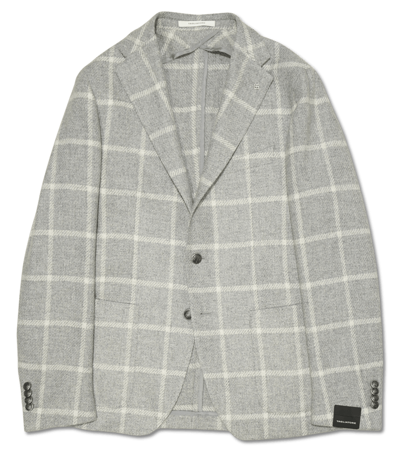 Tagliatore Jacket Windowpane Check Grey
