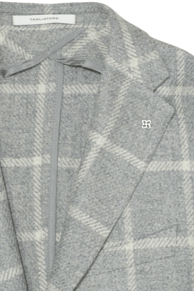 Tagliatore Jacket Windowpane Check Grey