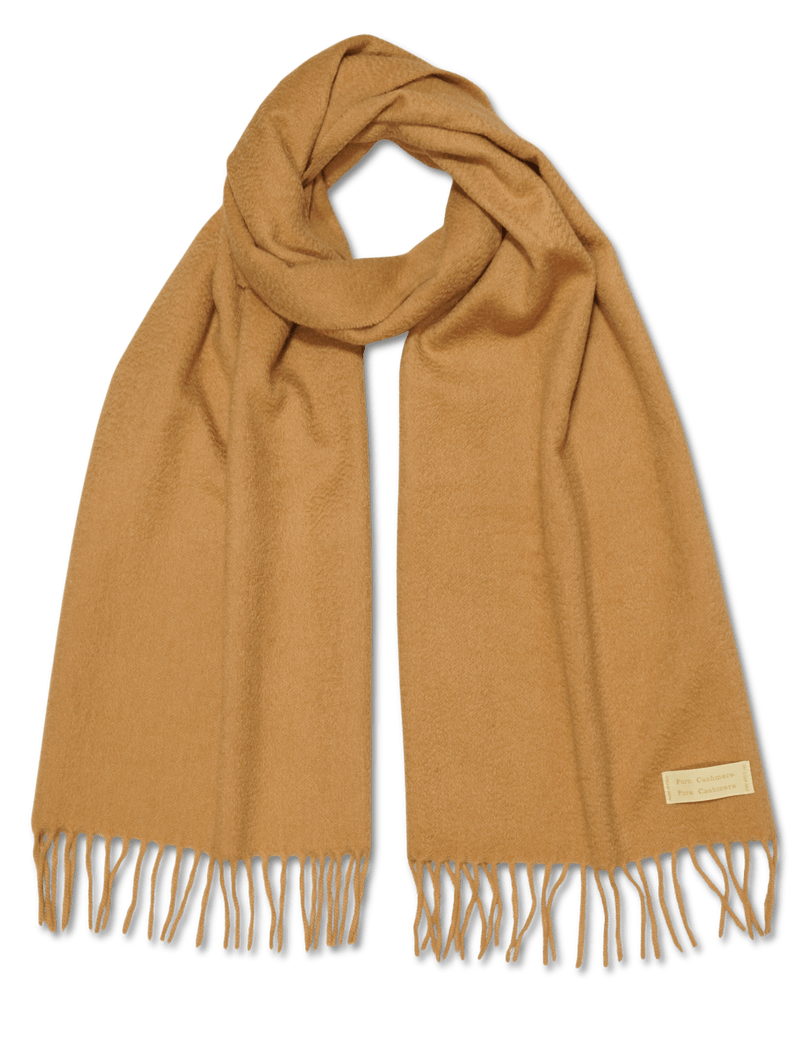 Pure Cashmere Scarf Camel