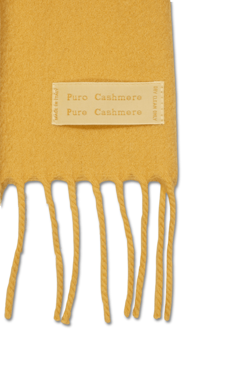 Pure Cashmere Scarf Yellow