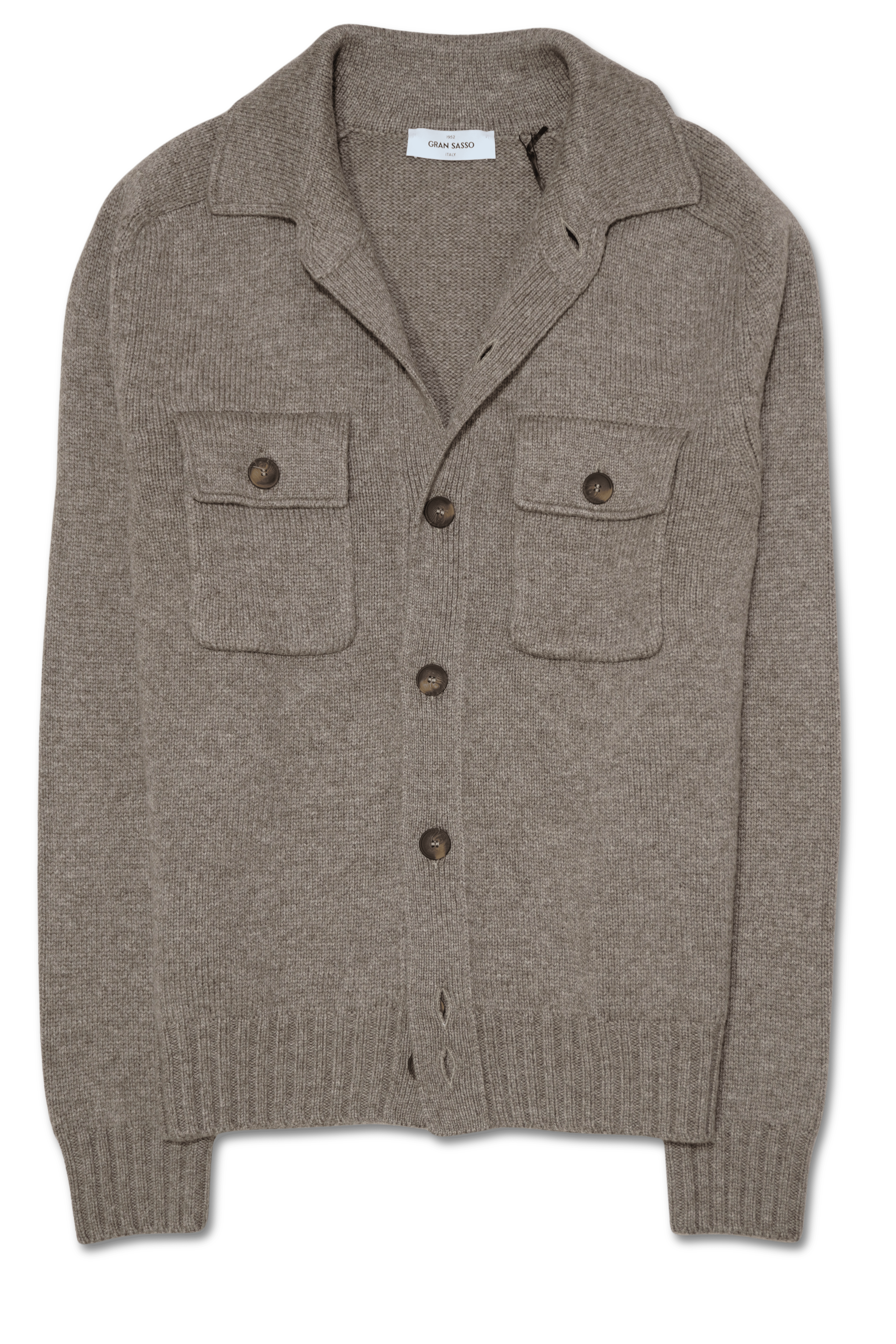 Gran Sasso Virgin Wool Cardigan Taupe