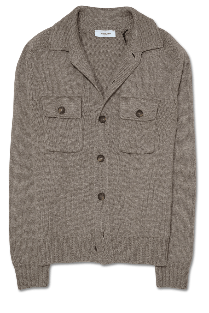 Gran Sasso Virgin Wool Cardigan Taupe