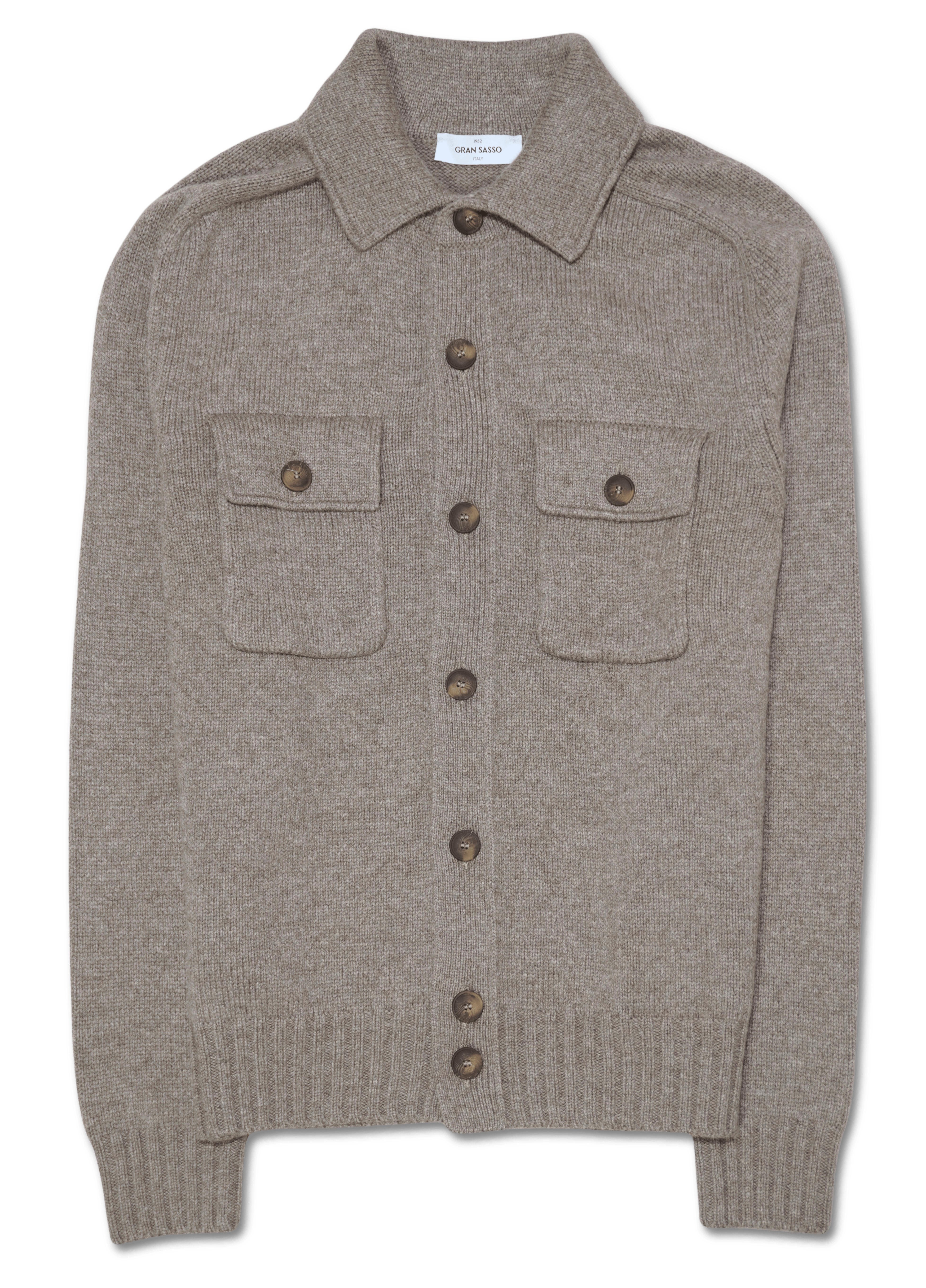 Gran Sasso Virgin Wool Cardigan Taupe