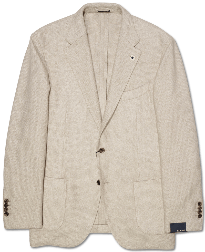 Lardini Cashmere Silk Unconstructed Jacket Cream