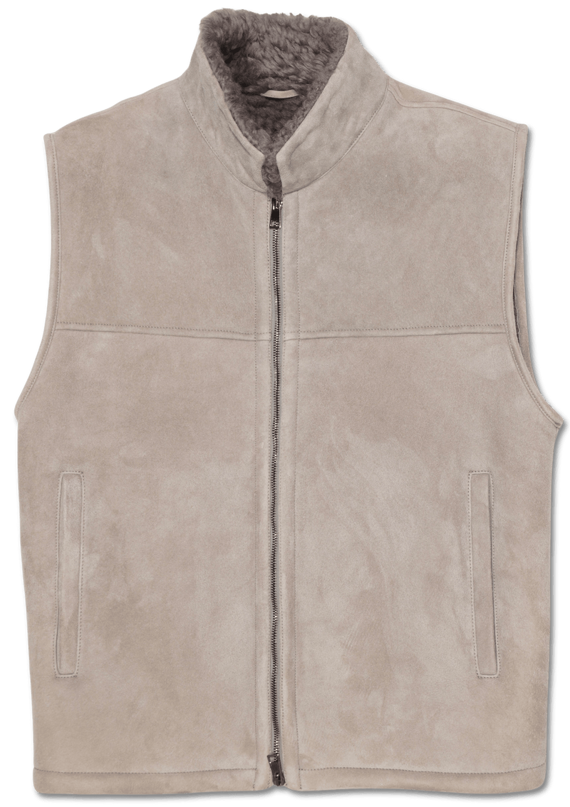 Zonda Shearling Vest Warm Grey