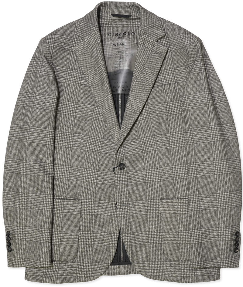 Circolo Jacket Jersey Check Grey