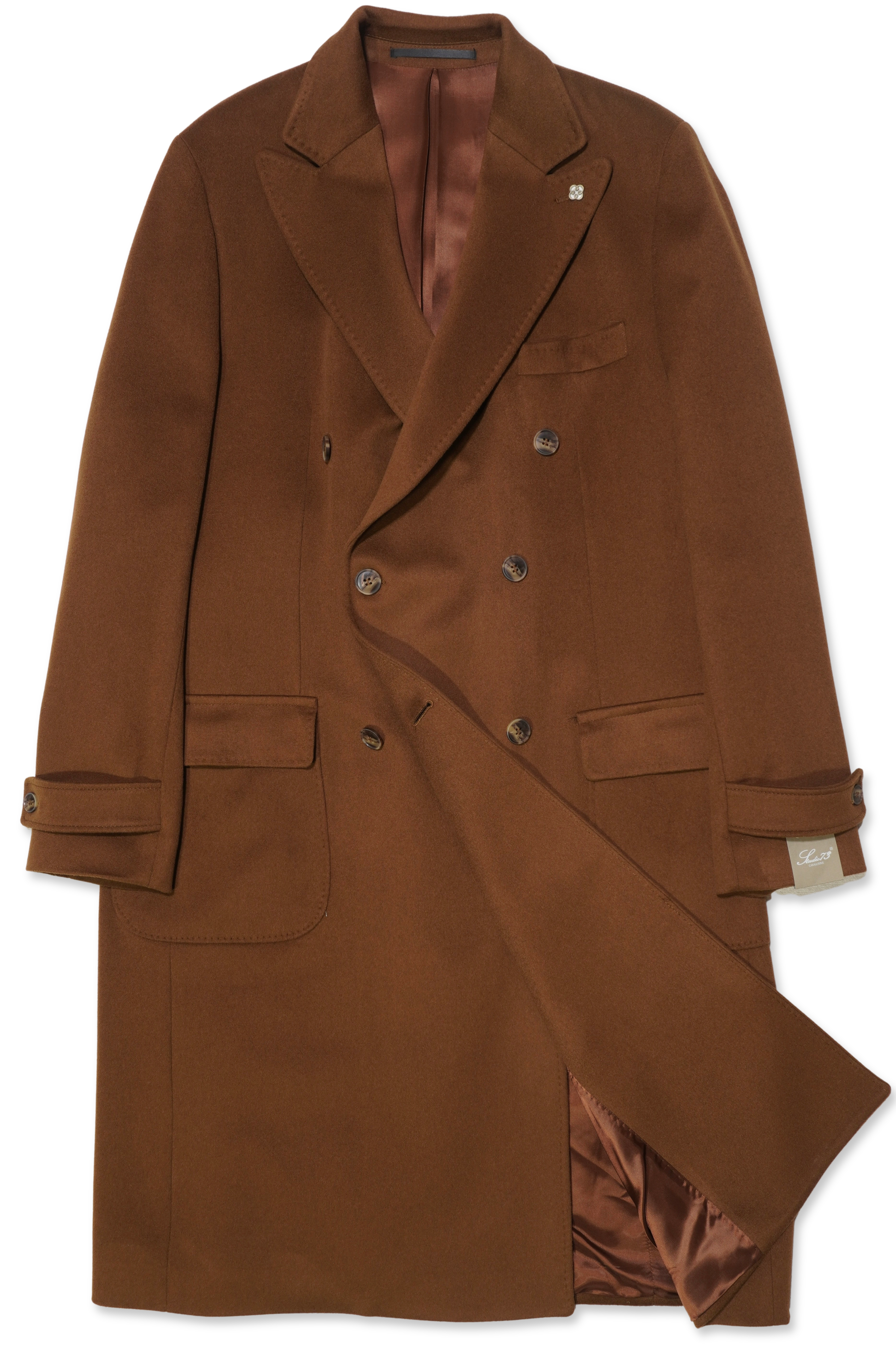 Studio 73 Double Breasted Coat Dark Camel