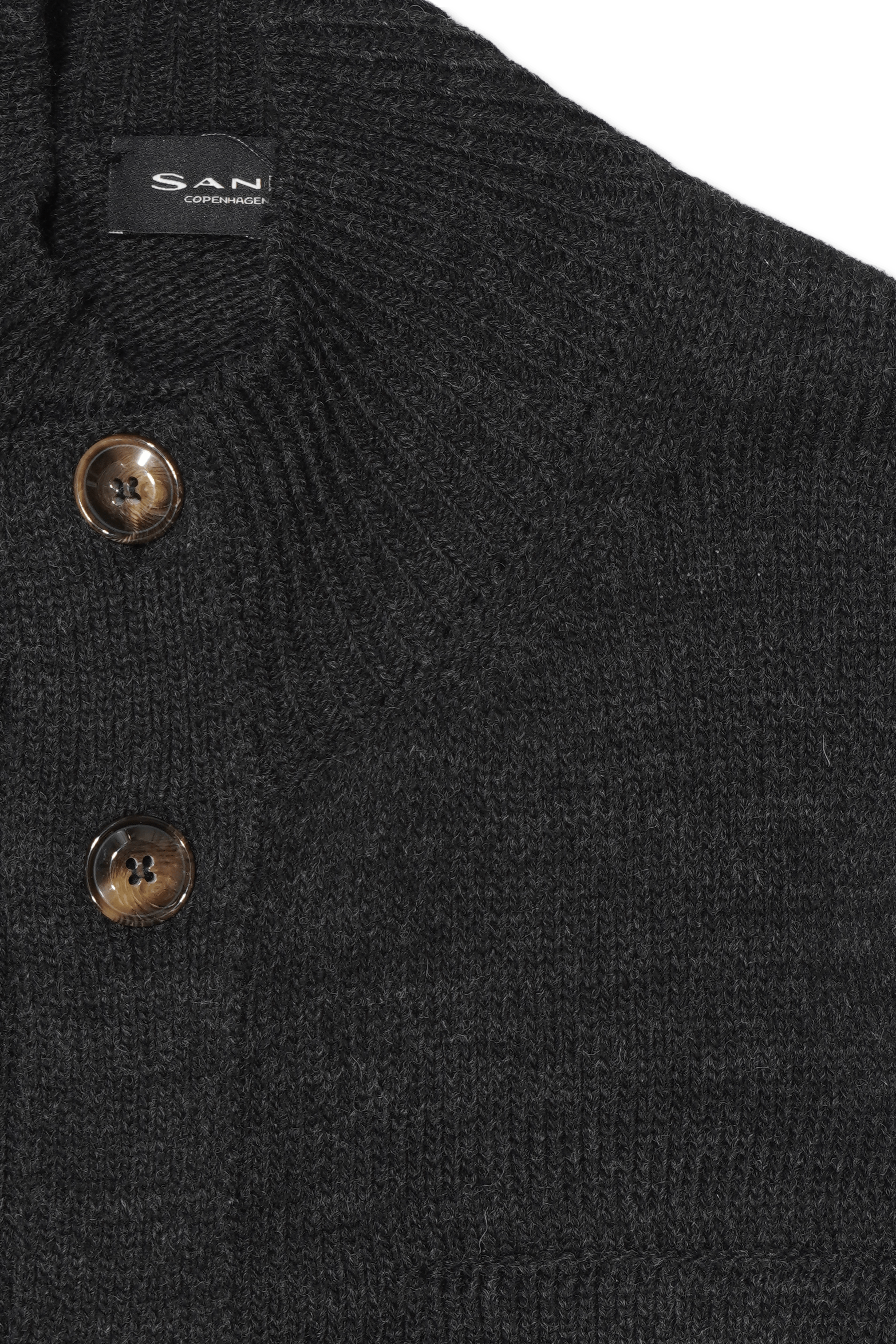 Sand Buttoned Cardigan Dark Grey
