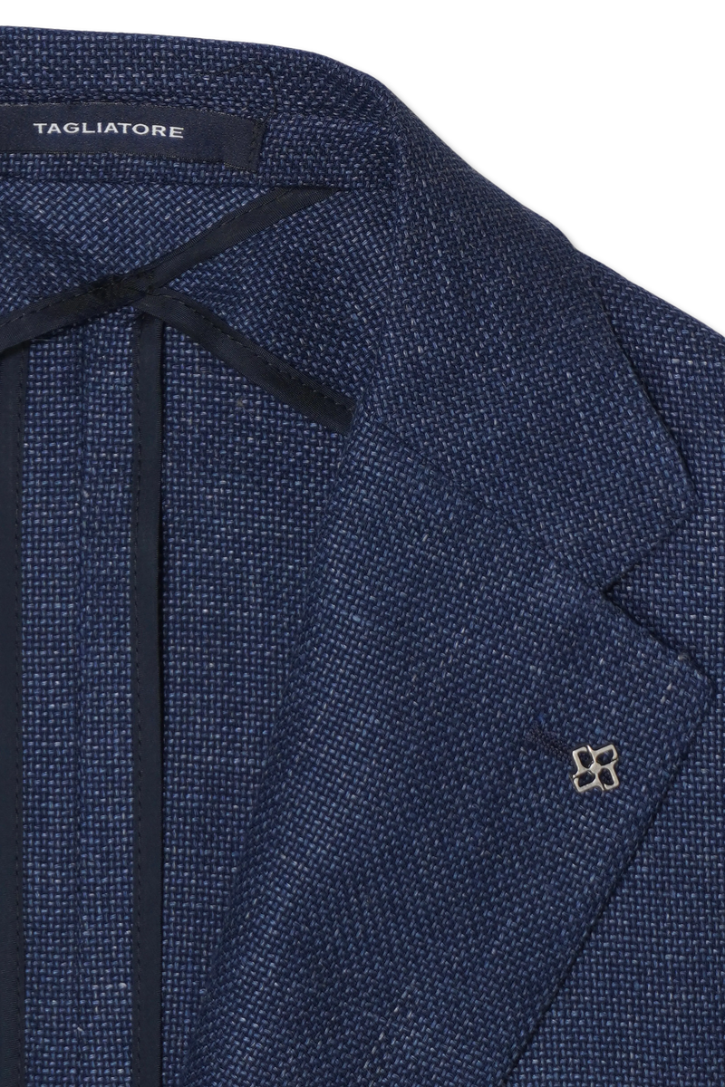 Tagliatore Jacket Linen Cotton Navy