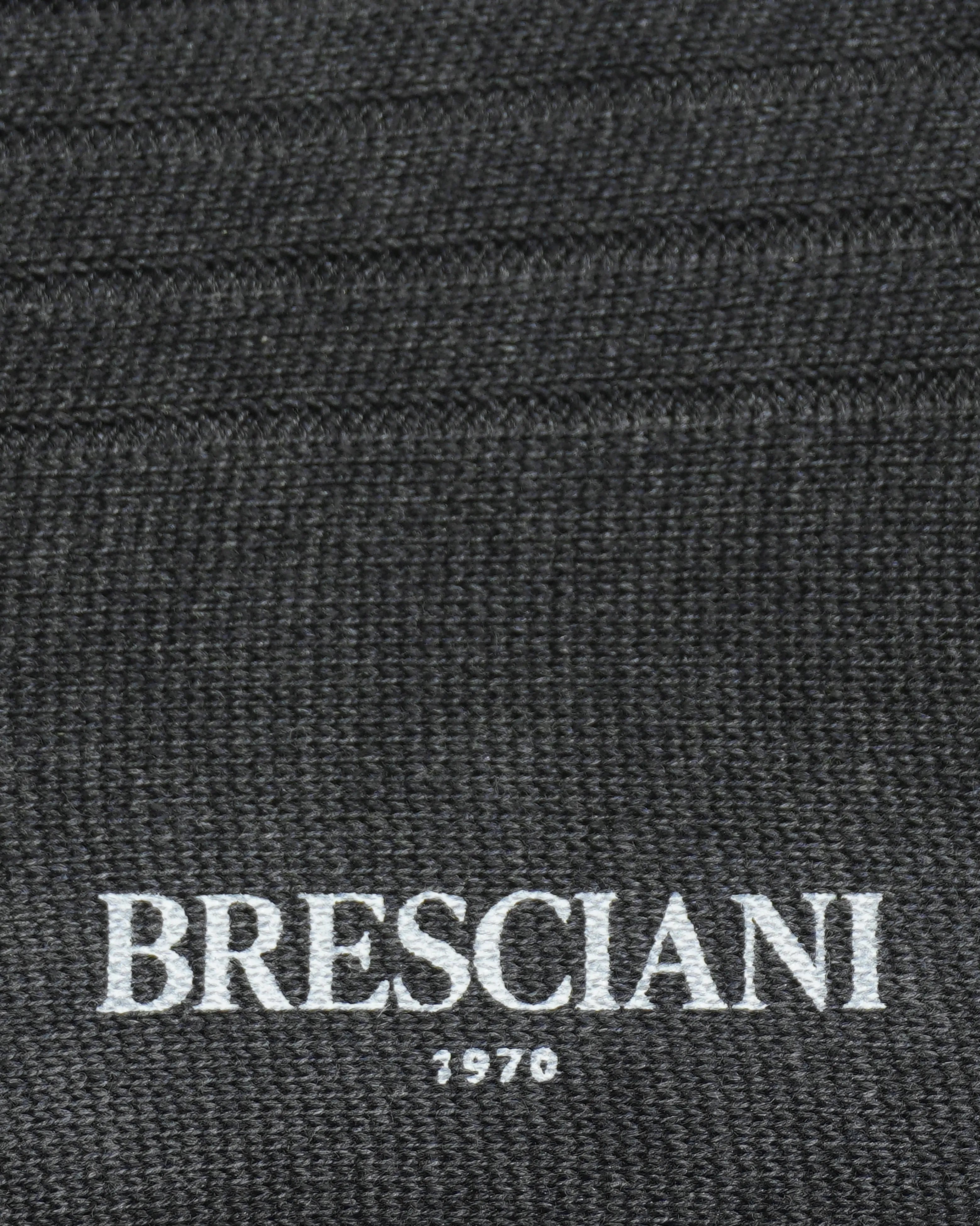 Bresciani Pure Cotton Ribbed Socks Dark Grey