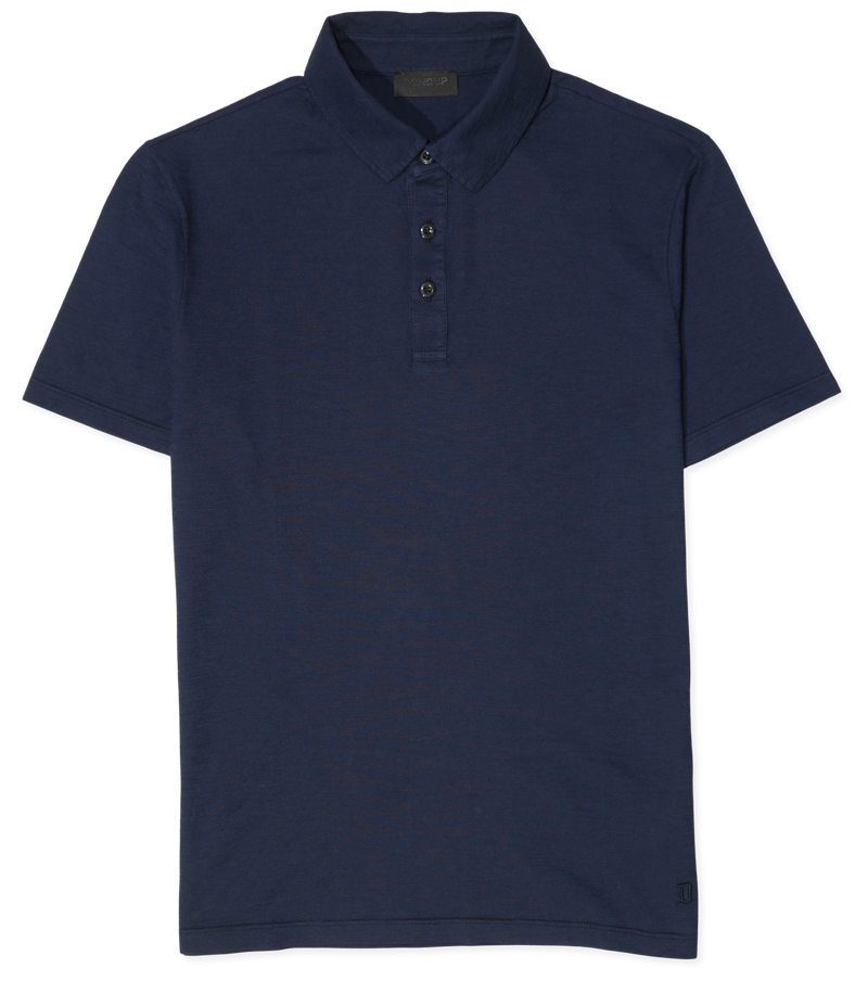 Dondup Washed Jersey Polo Shirt Navy