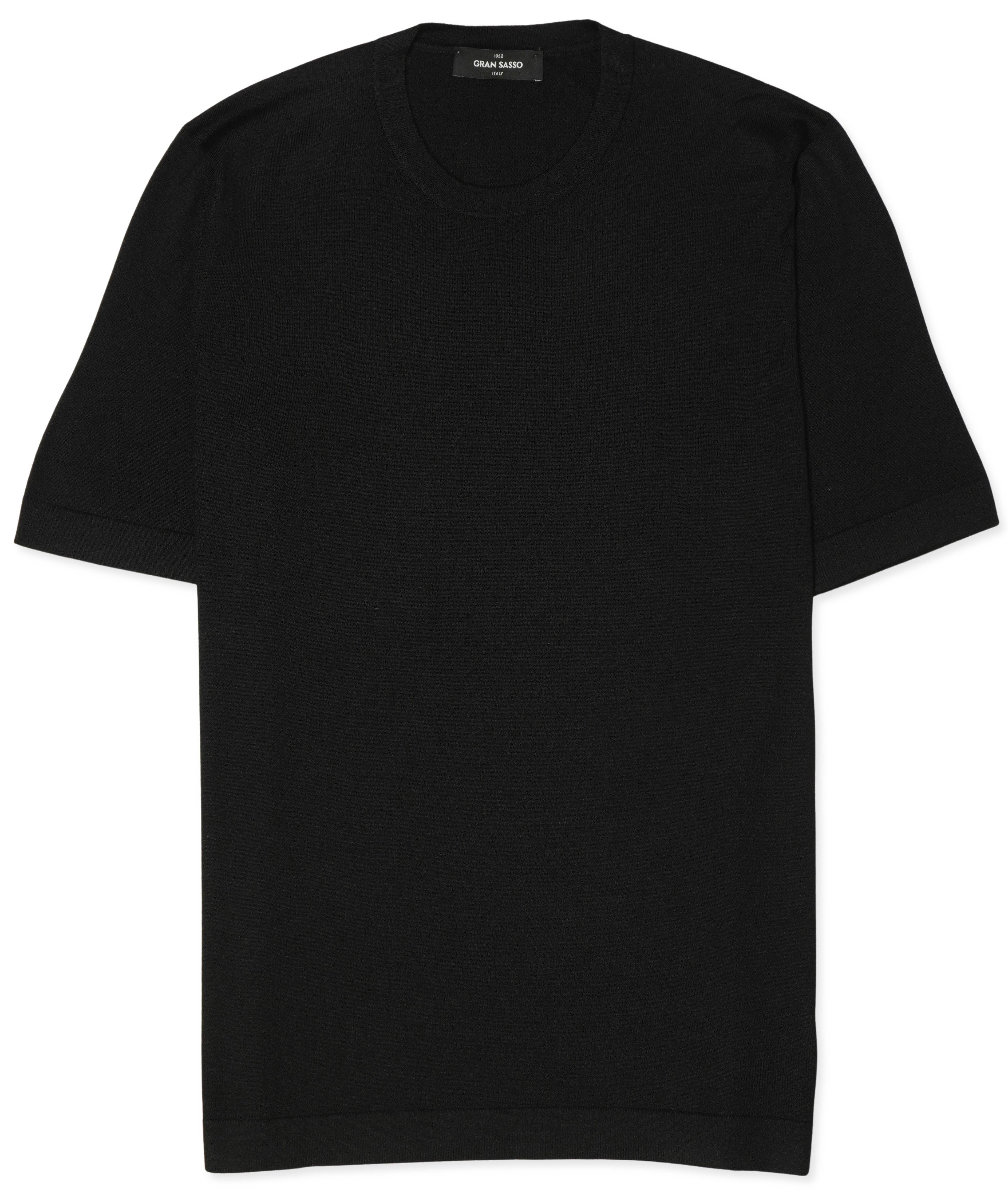 Gran Sasso Knitted T-Shirt Cashmere Silk Black