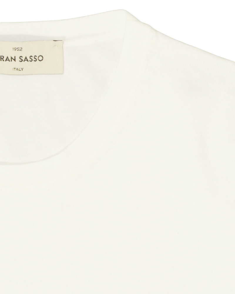 Gran Sasso Knitted T-Shirt Washed Cotton White