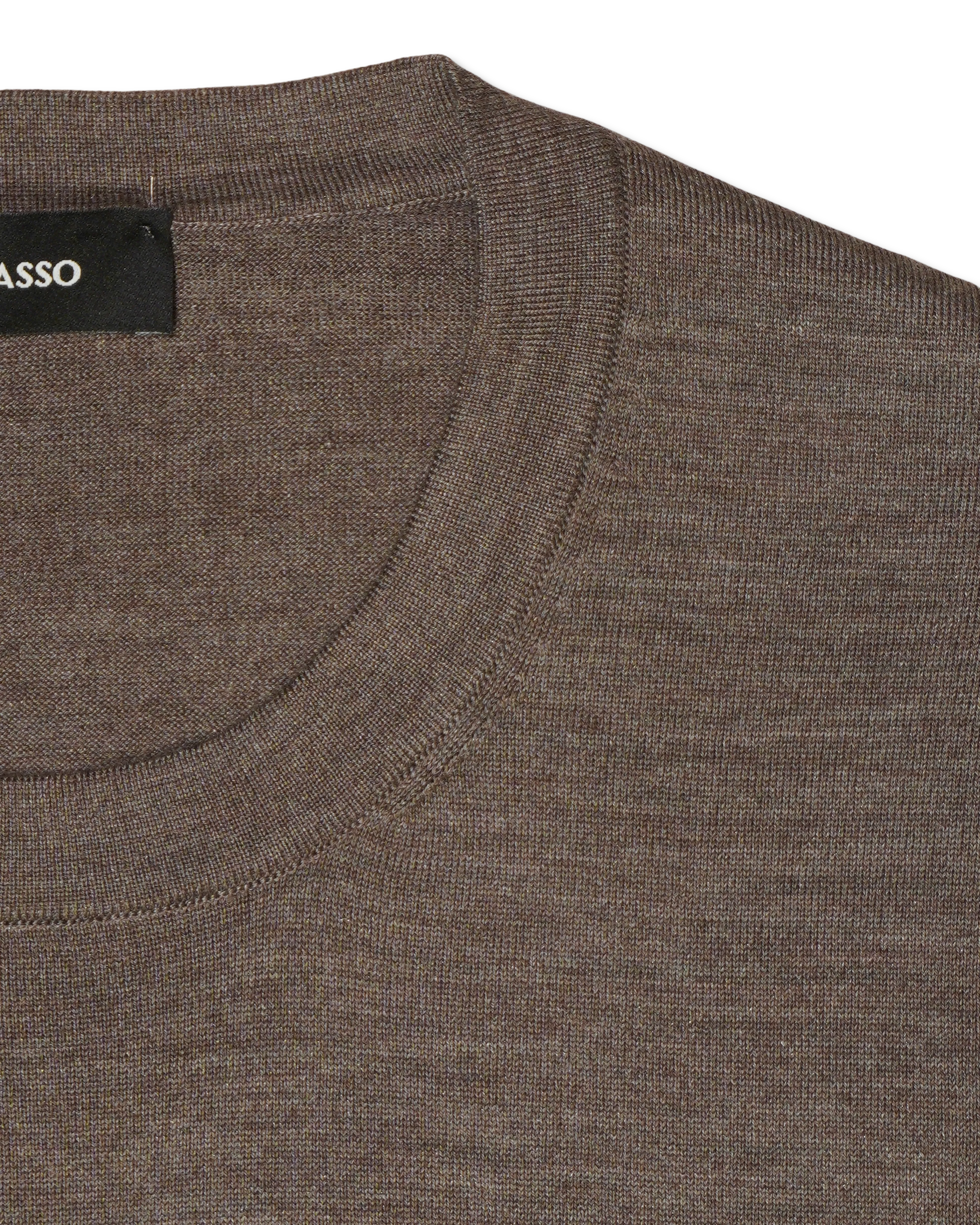 Gran Sasso Knitted T-Shirt Cashmere Silk Light Brown
