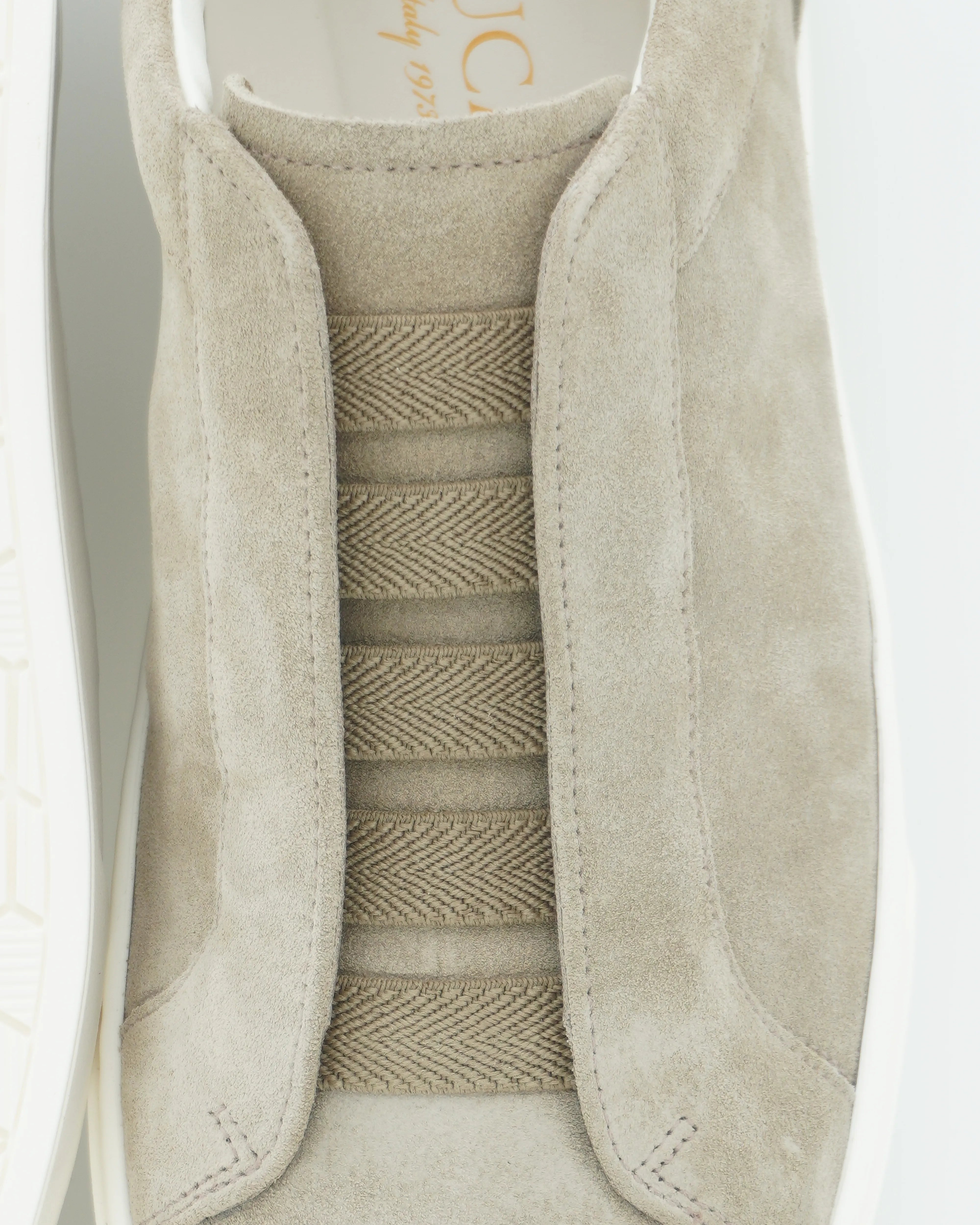 Doucals Sneaker No-Lace Suede Beige