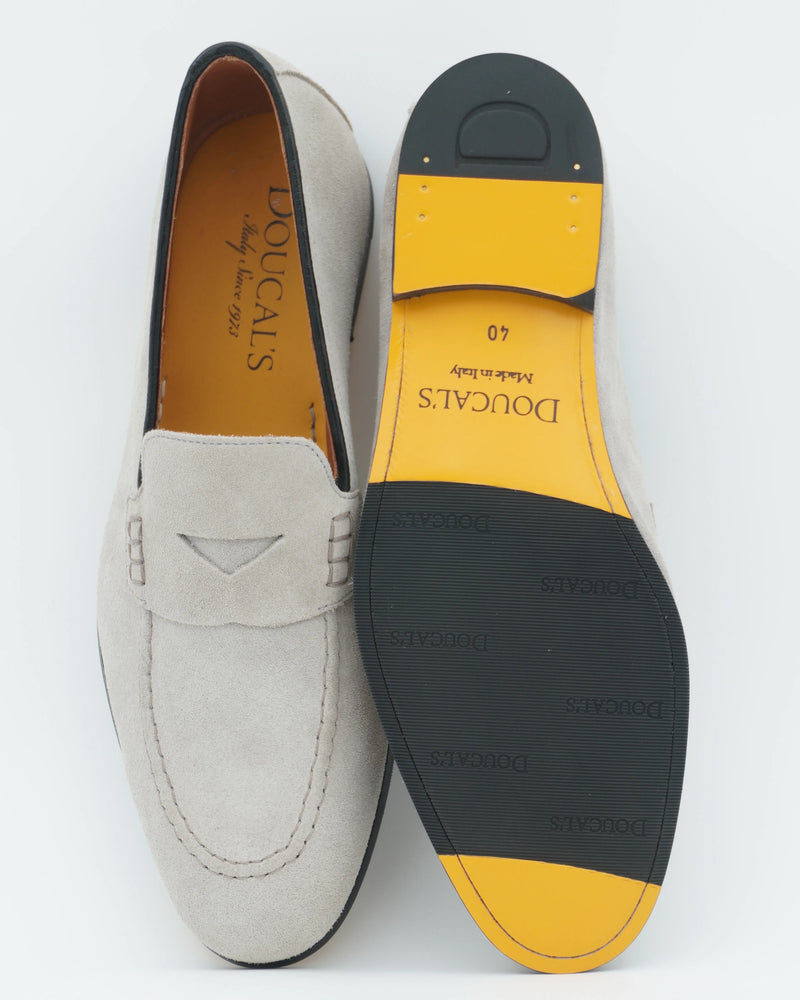 Doucals Penny Loafer Suede Light Grey