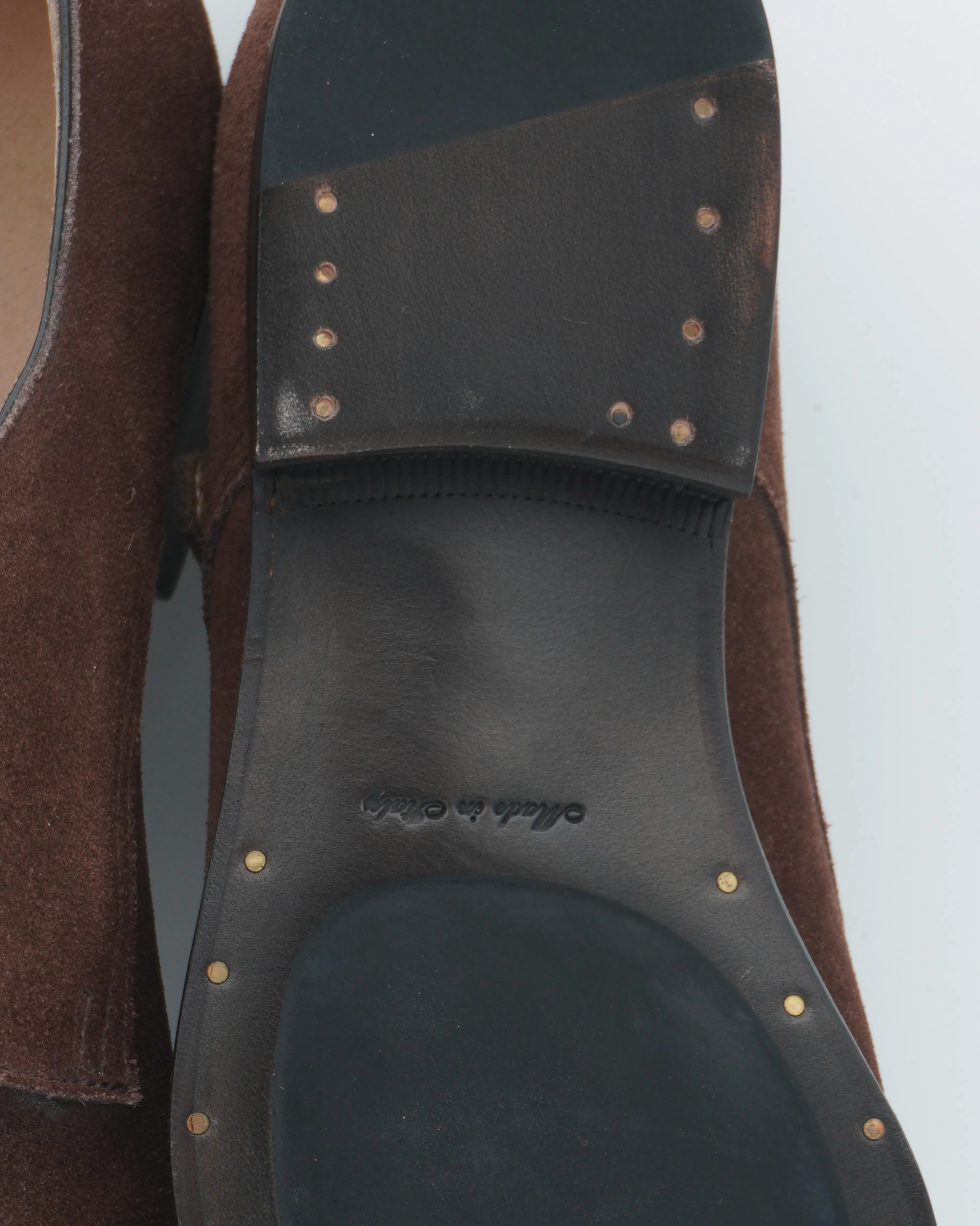 Thomas Double Monk Strap Suede Brown