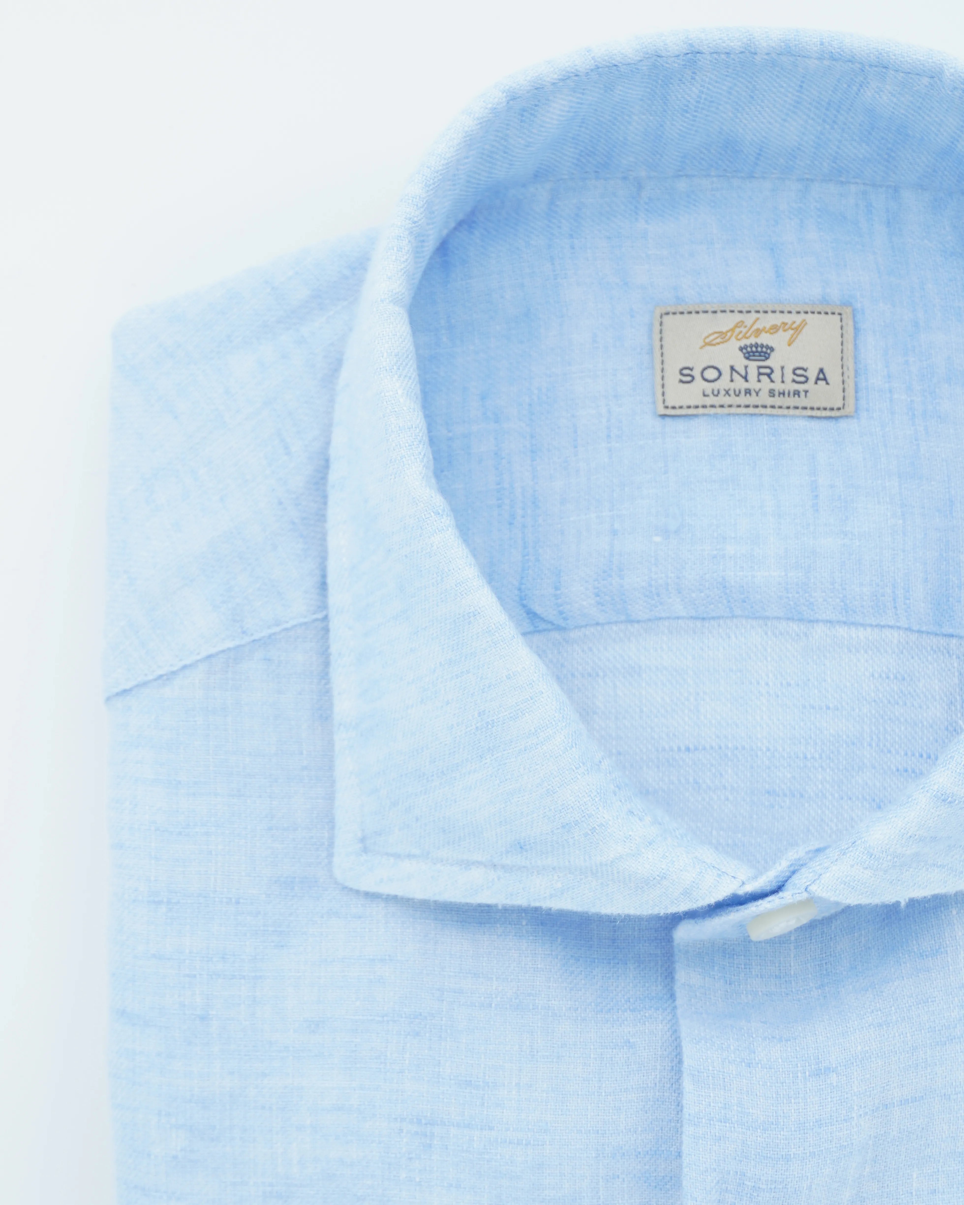 Sonrisa Shirt Pure Linen Light Blue