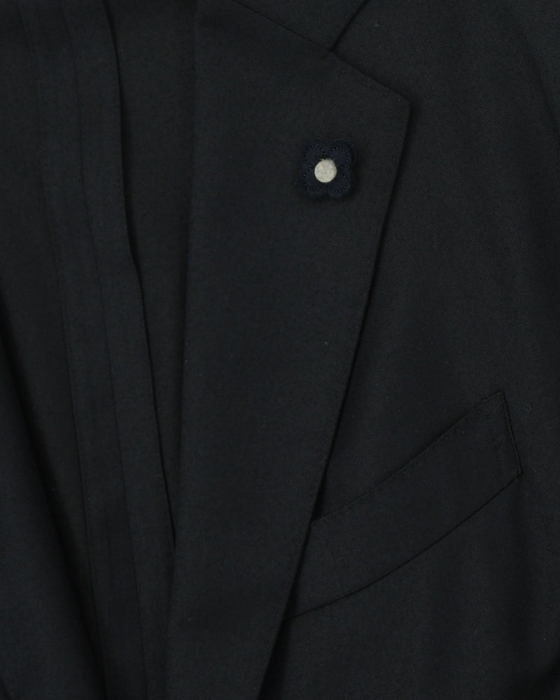 Lardini Jacket Easy Wear Brushed Wool Black