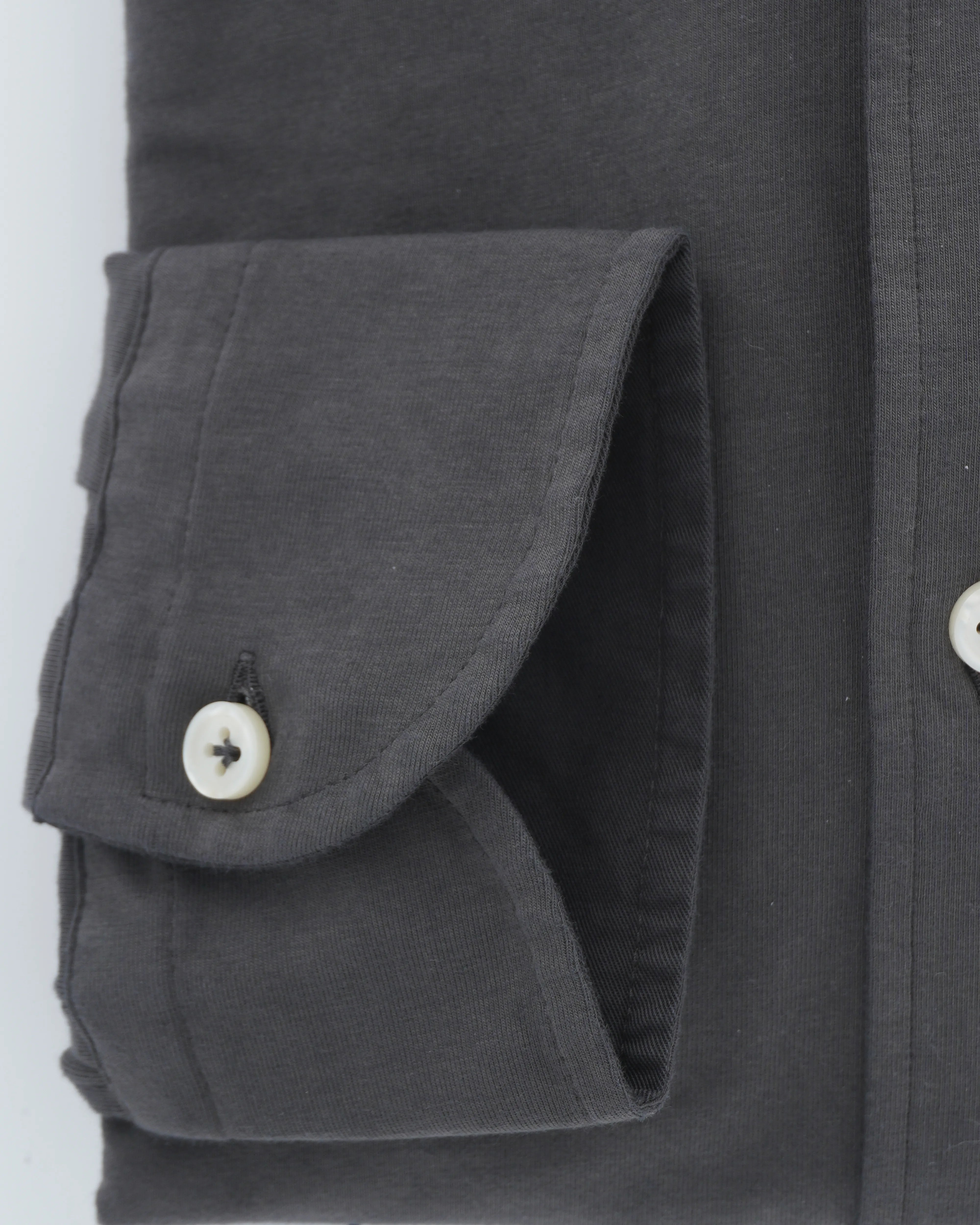 Sonrisa Shirt Washed Cotton Jersey Grey Brown