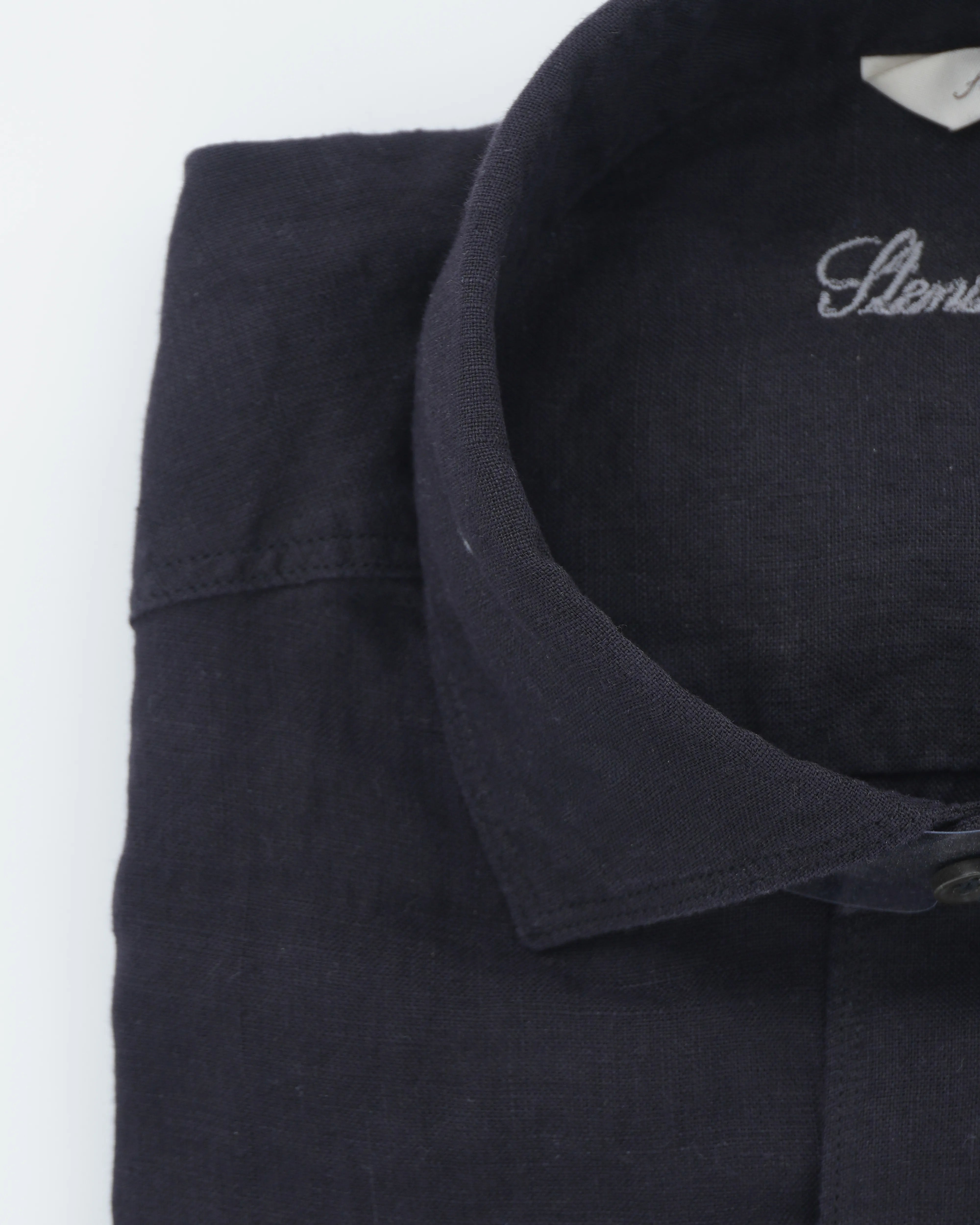 Stenströms Shirt Pure Linen Slim Fit Black