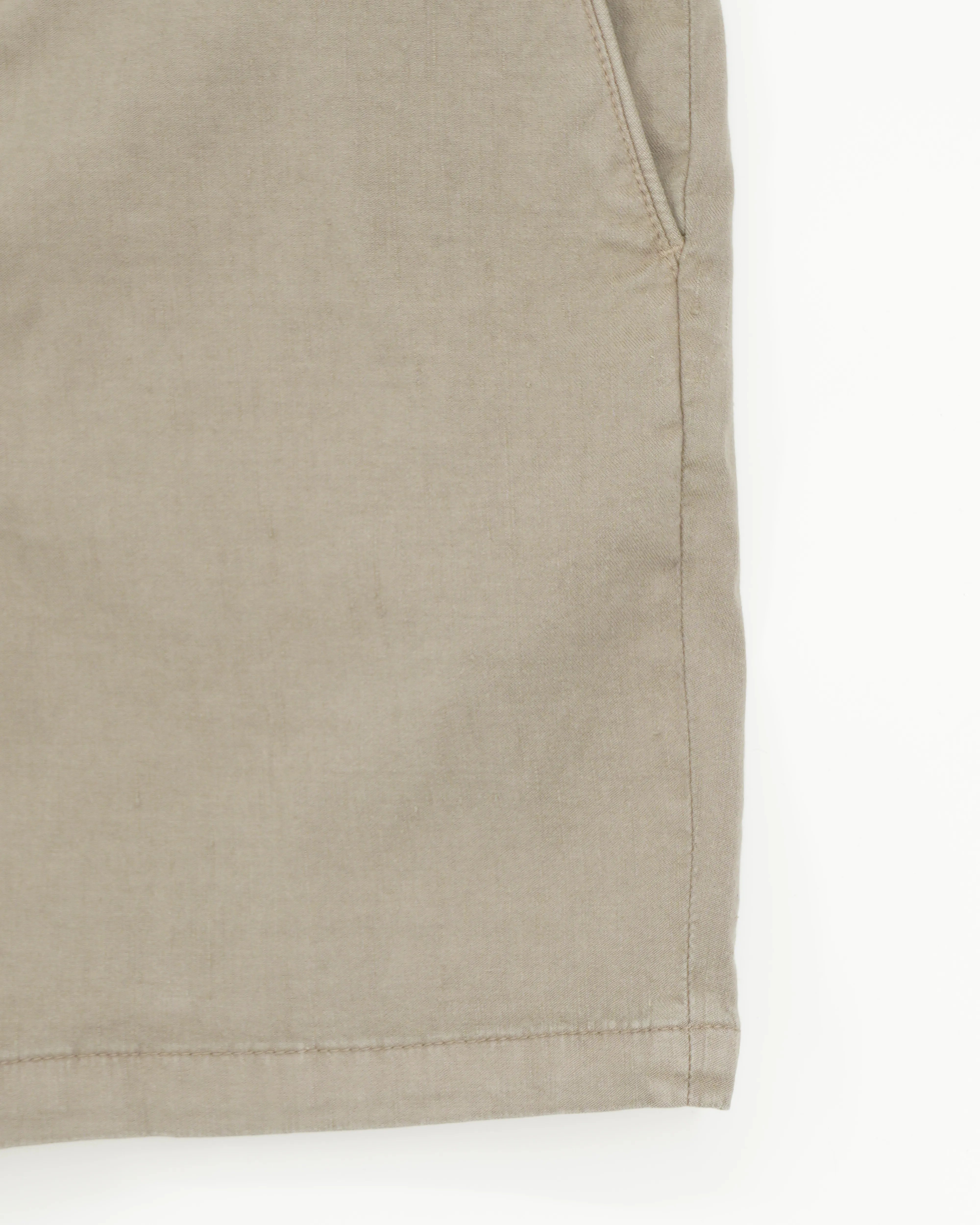 Dondup Shorts Linen Blend Stretch Light Brown