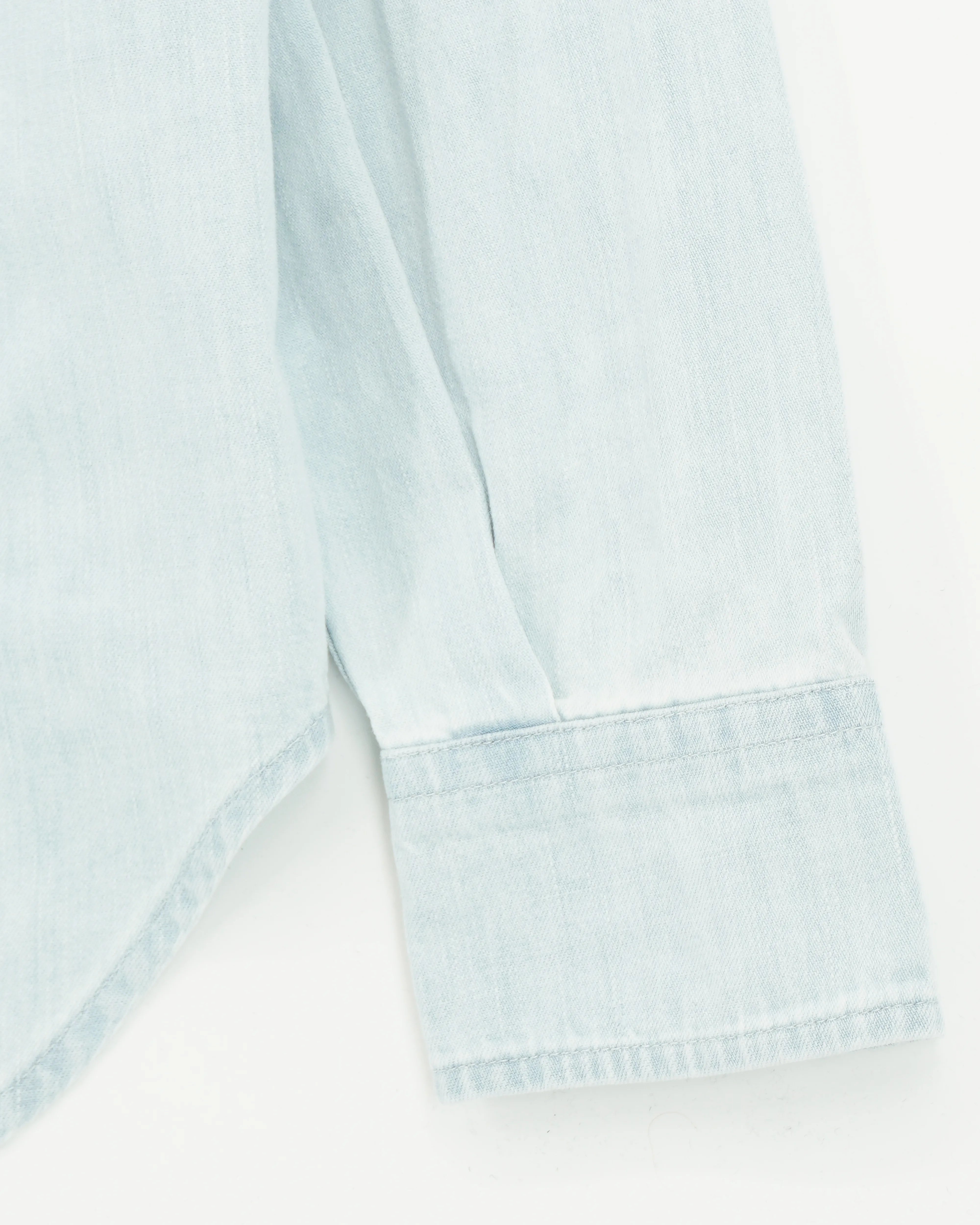 Dondup Western Shirt Pure Cotton Denim Light Blue