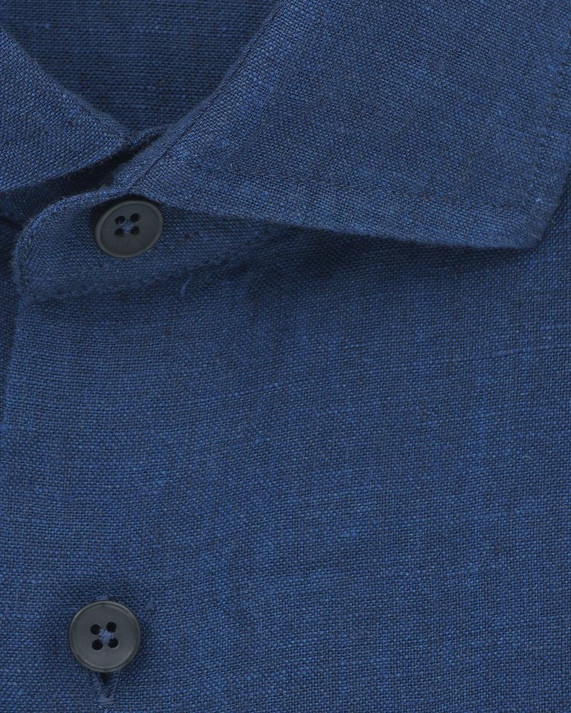 Xacus Shirt Pure Linen Regular Fit Navy