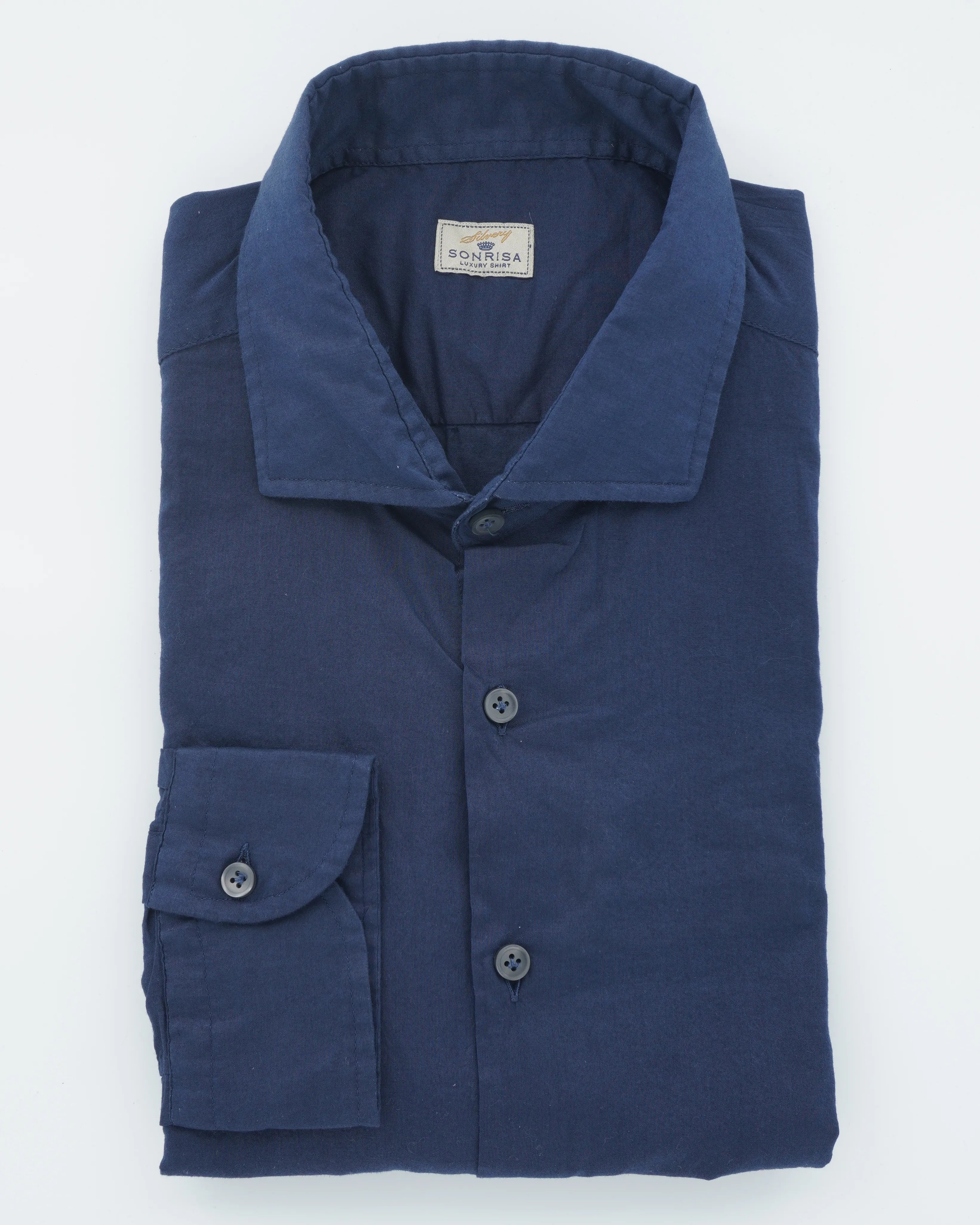 Sonrisa Shirt Lightweight Cotton Stretch Navy