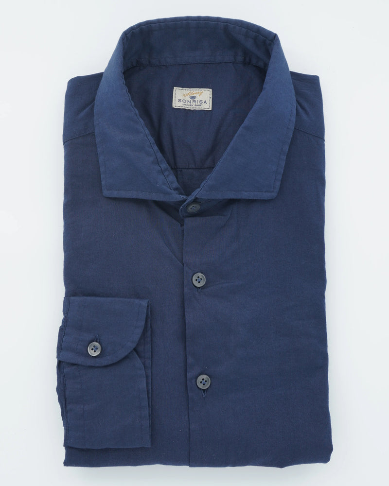 Sonrisa Shirt Lightweight Cotton Stretch Navy