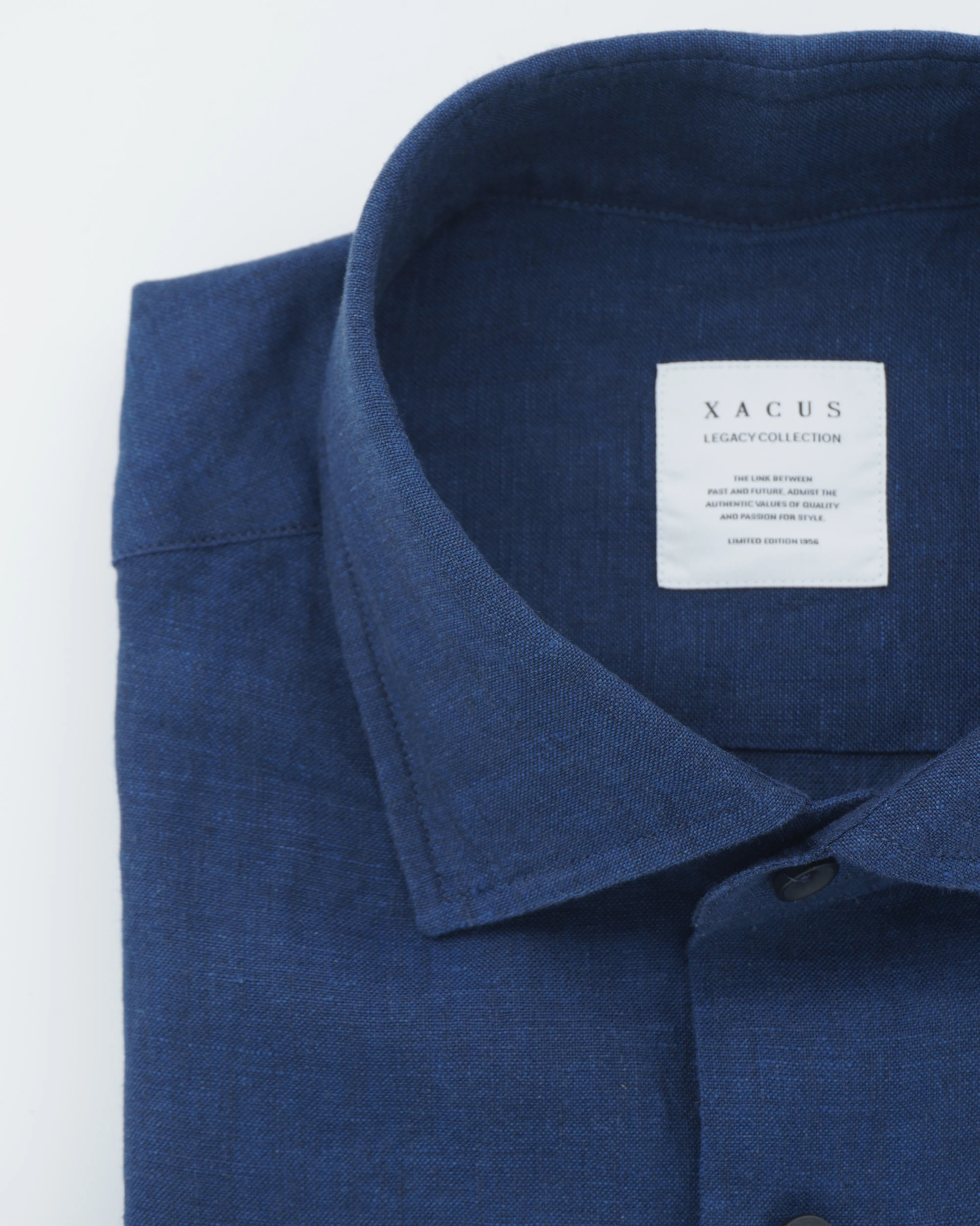 Xacus Shirt Pure Linen Slim Fit Navy