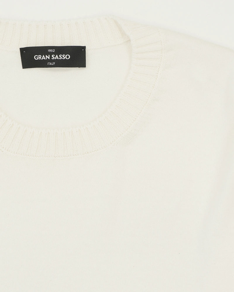 Gran Sasso Pullover Cotton Cashmere White