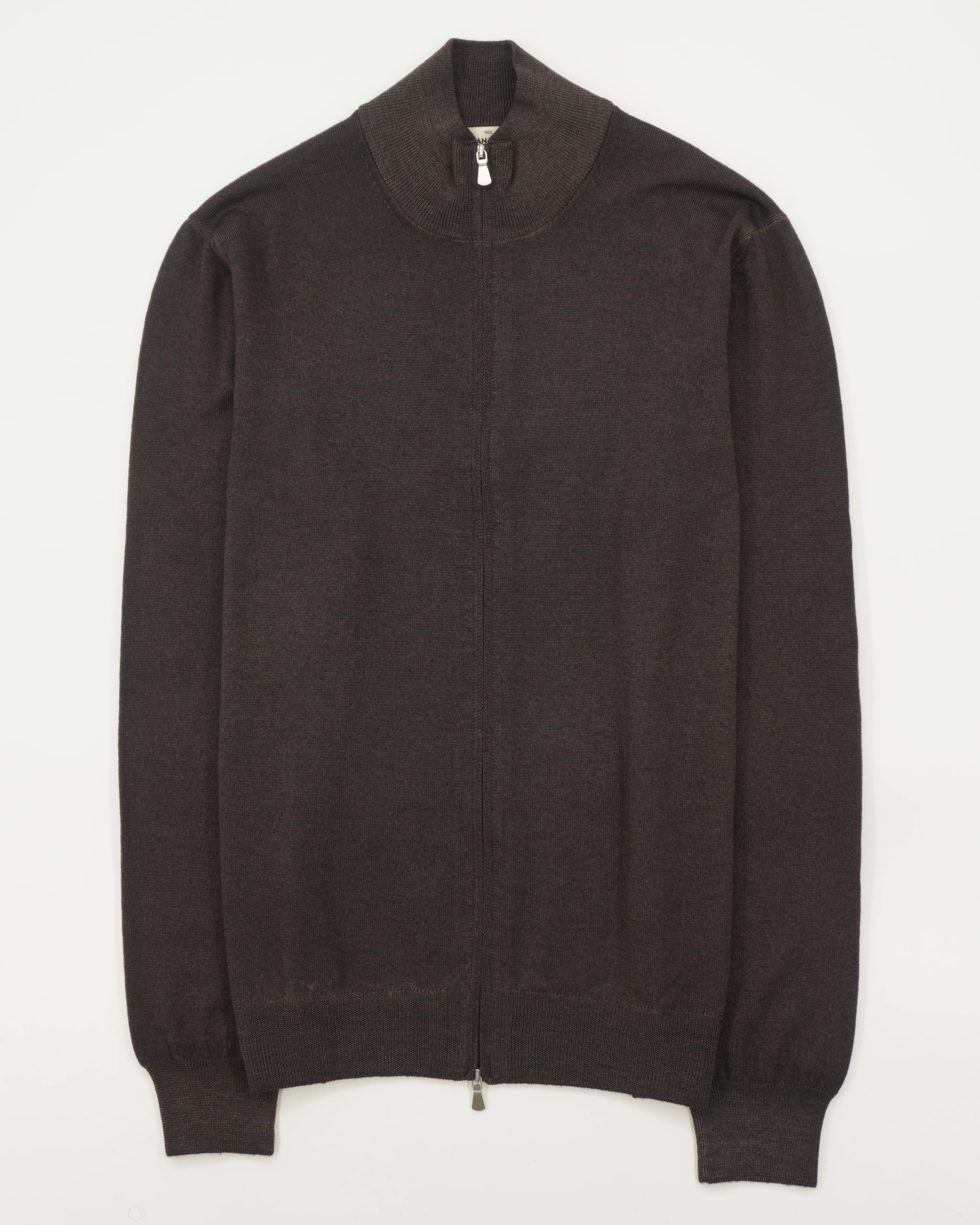 Gran Sasso Full Zip Pure Merino Brown