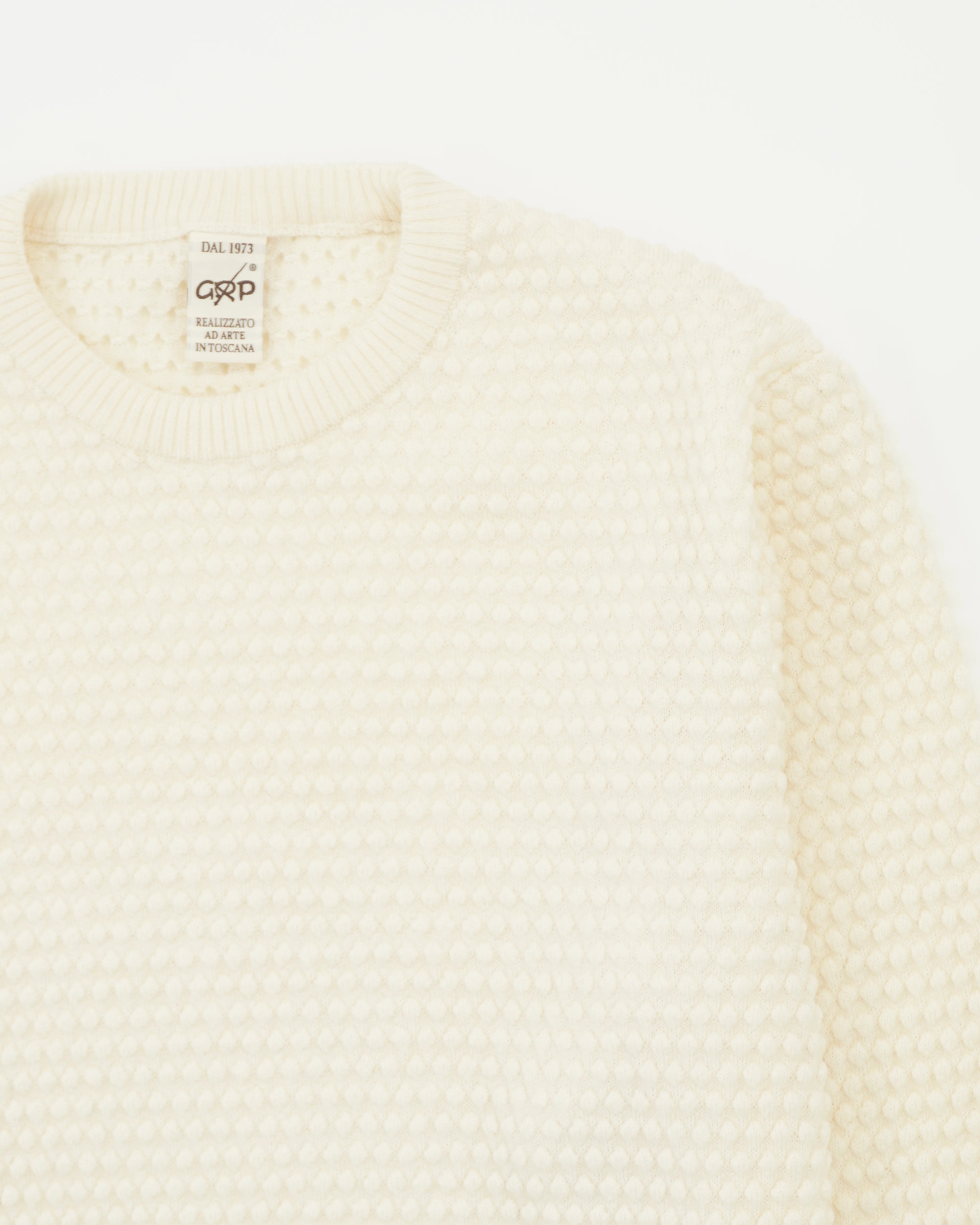 GRP Pullover Spotknit Pure Merino Cream