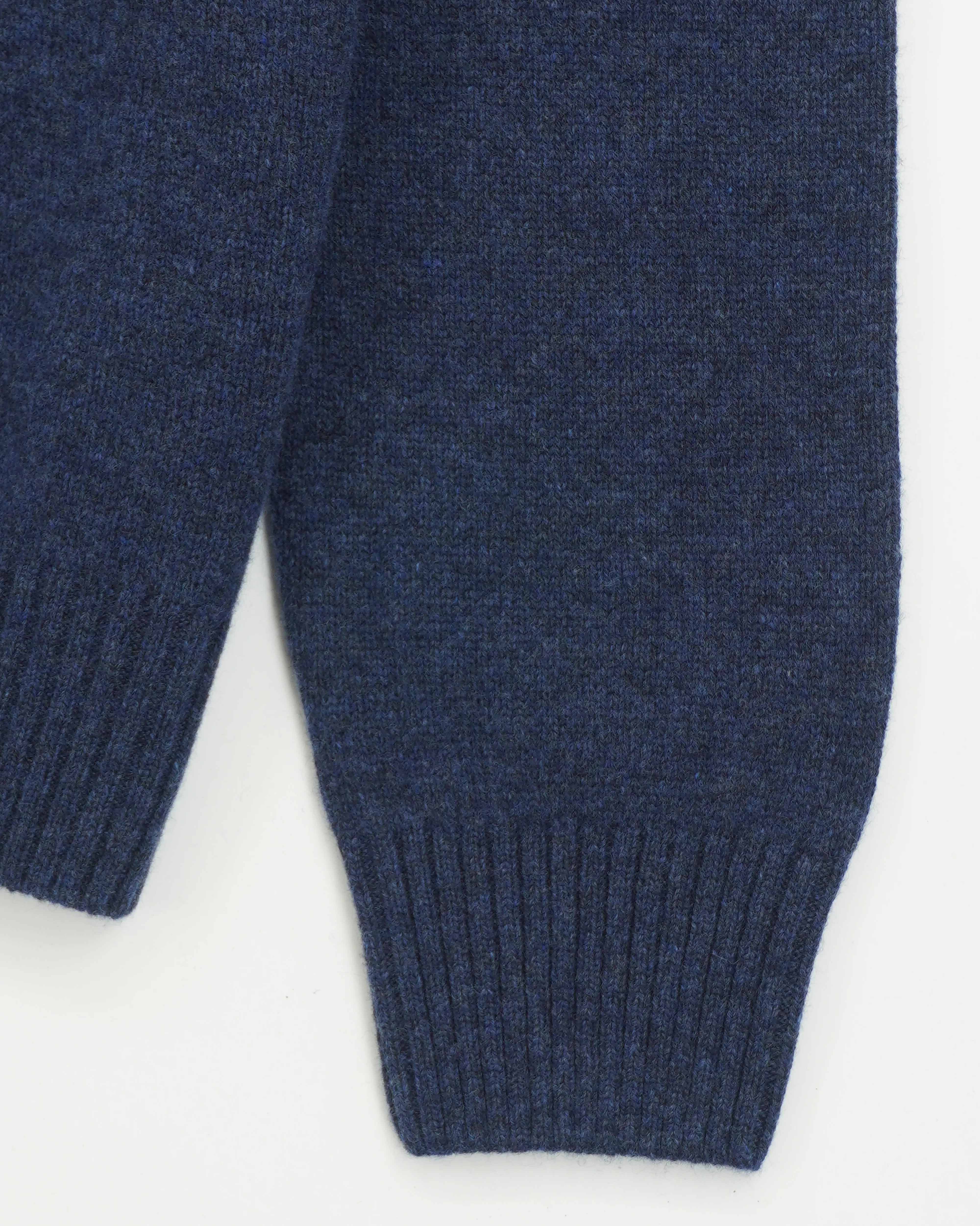 Gran Sasso Half Zip Wool Cashmere Blue