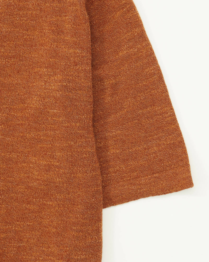 Sand Knitted T-Shirt Linen Blend Terracotta