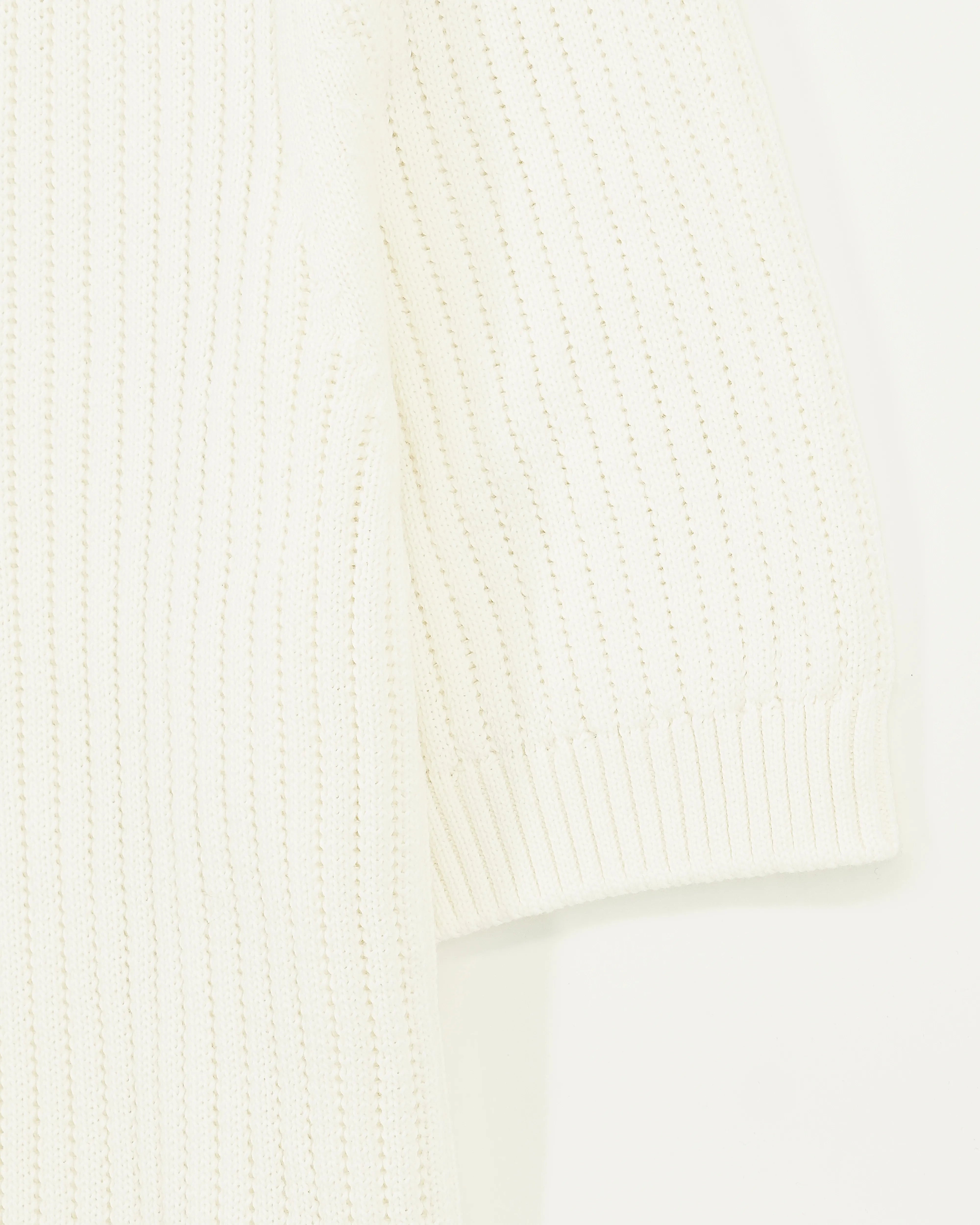 Gran Sasso Polo Shirt Pure Cotton Ribbed Cream