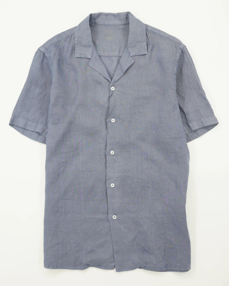 Altea Resort Shirt Pure Linen Medium Blue