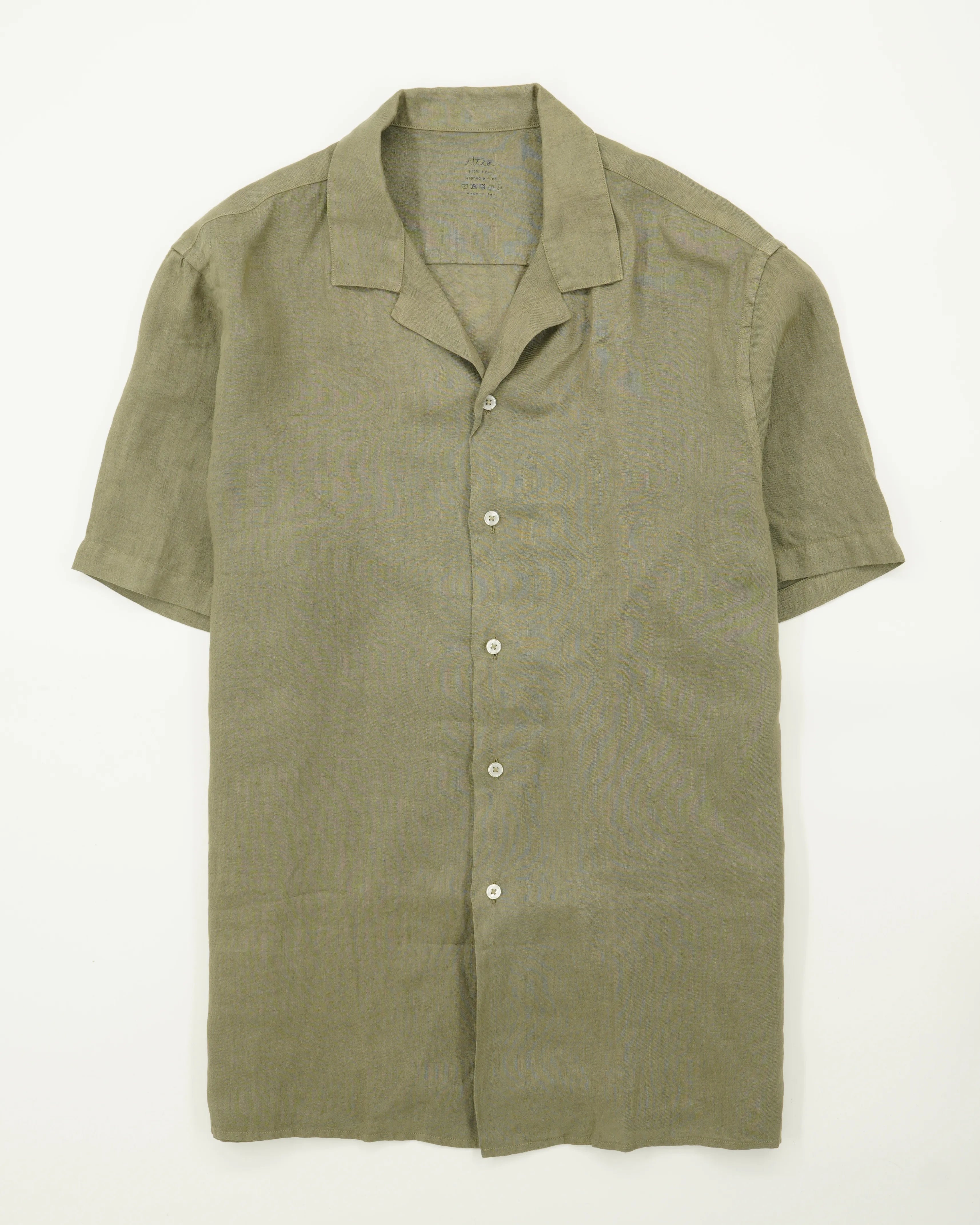 Altea Resort Shirt Pure Linen Green