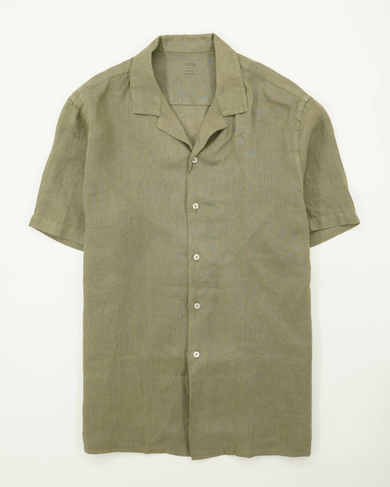 Altea Resort Shirt Pure Linen Green