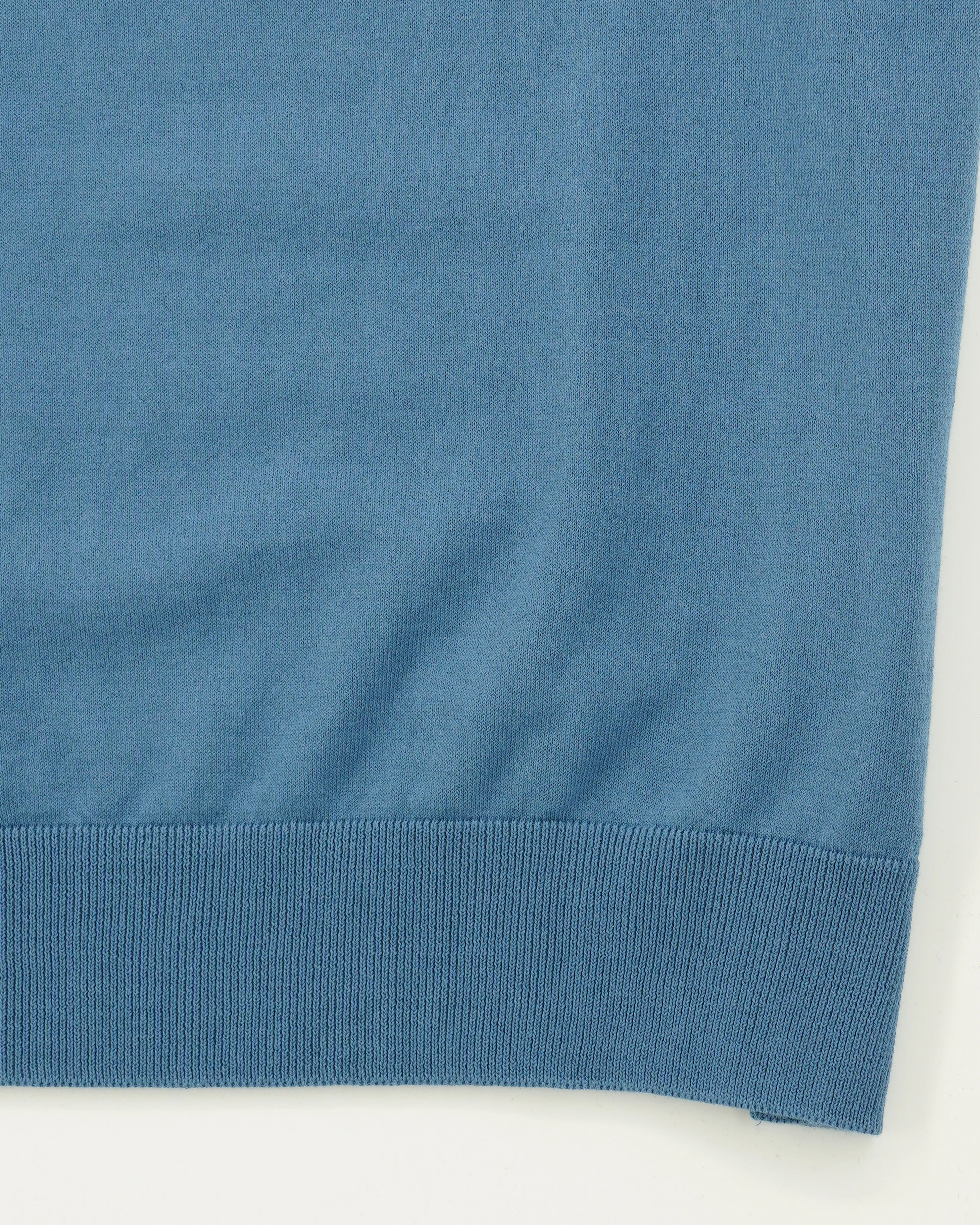 Gran Sasso Knitted T-Shirt Fresh Cotton Blue