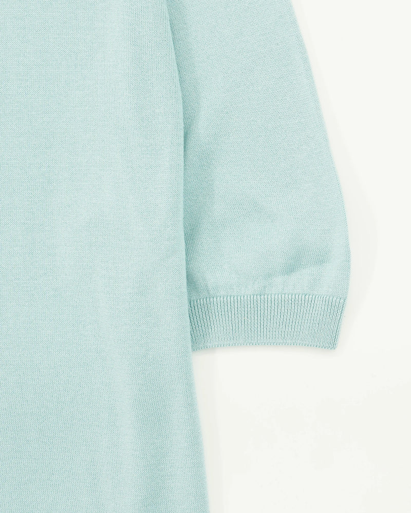 Gran Sasso Knitted T-Shirt Pure Silk Mediterranean Blue